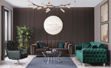 JVmoebel Chesterfield-Sofa, Grüne Chesterfield Couch Möbel Sofa Wohnzimmer Luxus Einrichtung 230cm