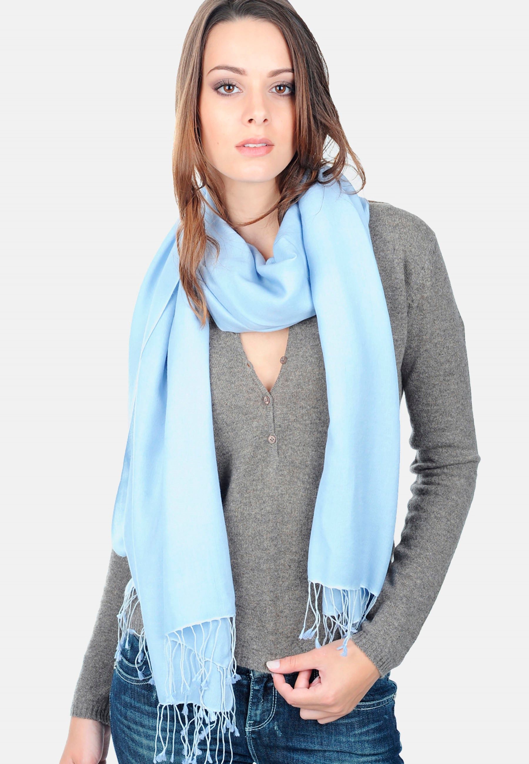 Mahogany Kaschmirschal Platin