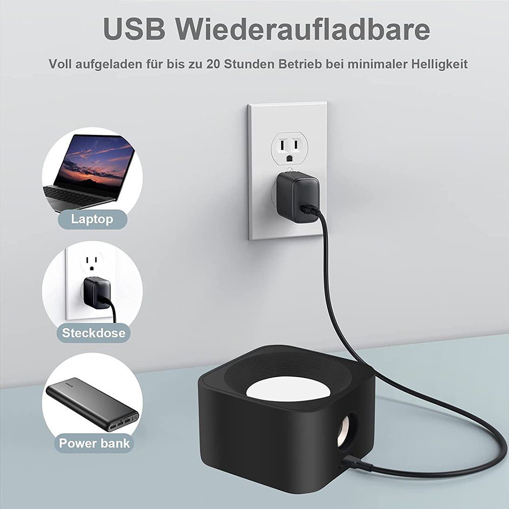 USB-Ladeanschluss, Touch 360° Control drehbare GelldG Leuchte mit Wandlampe Bettleuchte