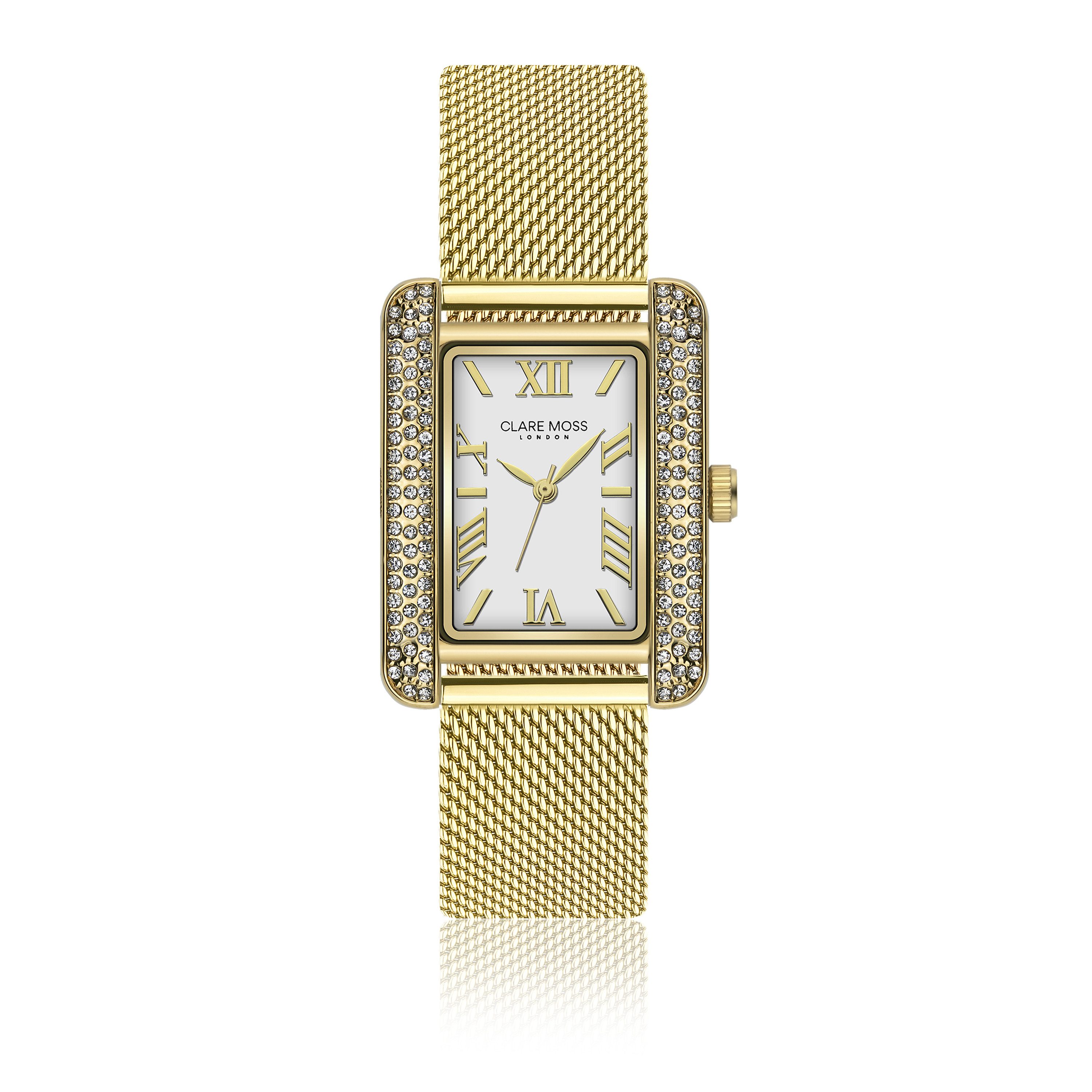 CLARE MOSS Quarzuhr CMC3-B038G C&M Gold Mesh