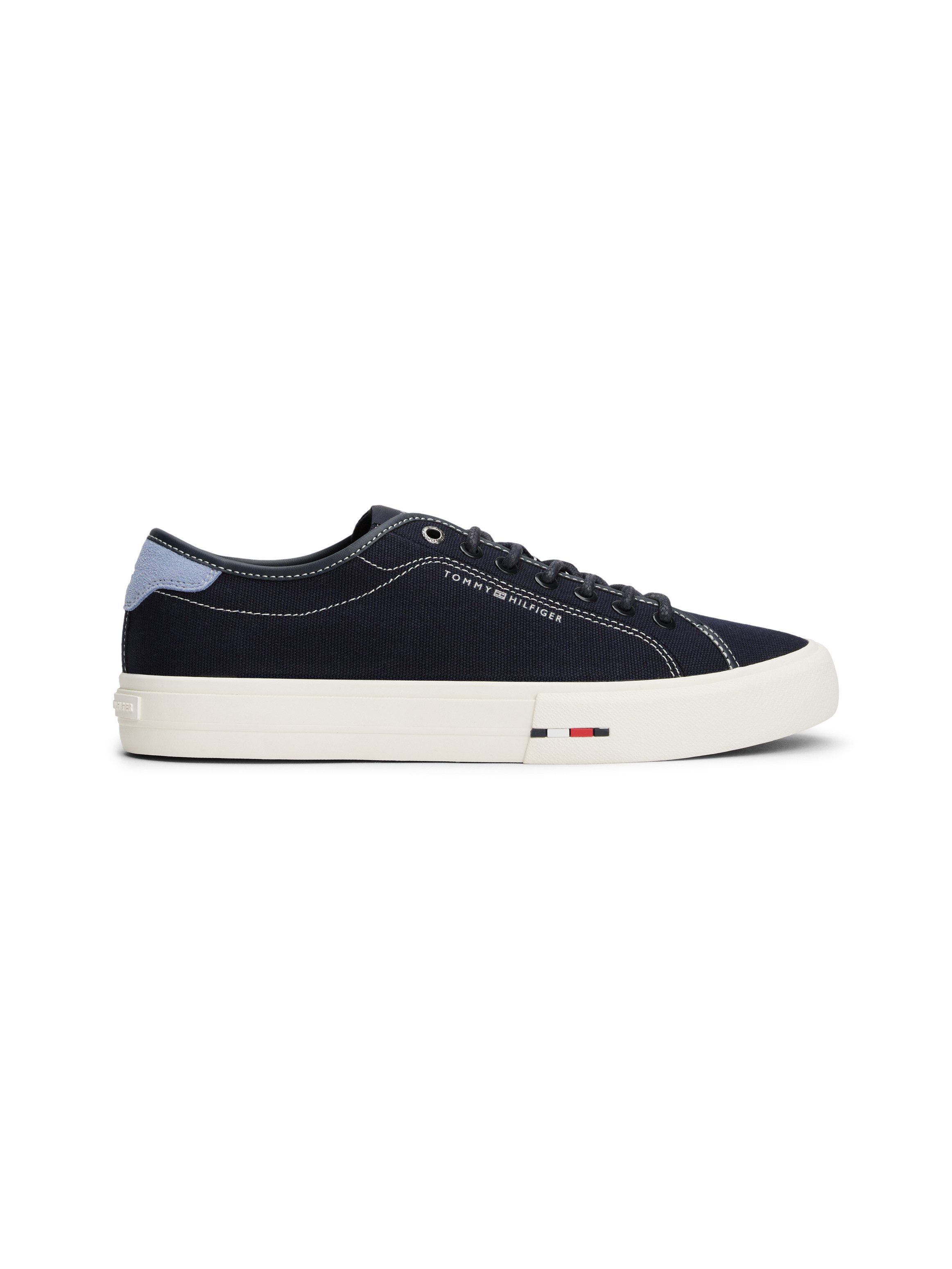 Tommy Hilfiger TH HI VULC STREET CANVAS Sneaker, Freizeitschuh, Halbschuh, Schnürschuh mit Logoflag im Plateau
