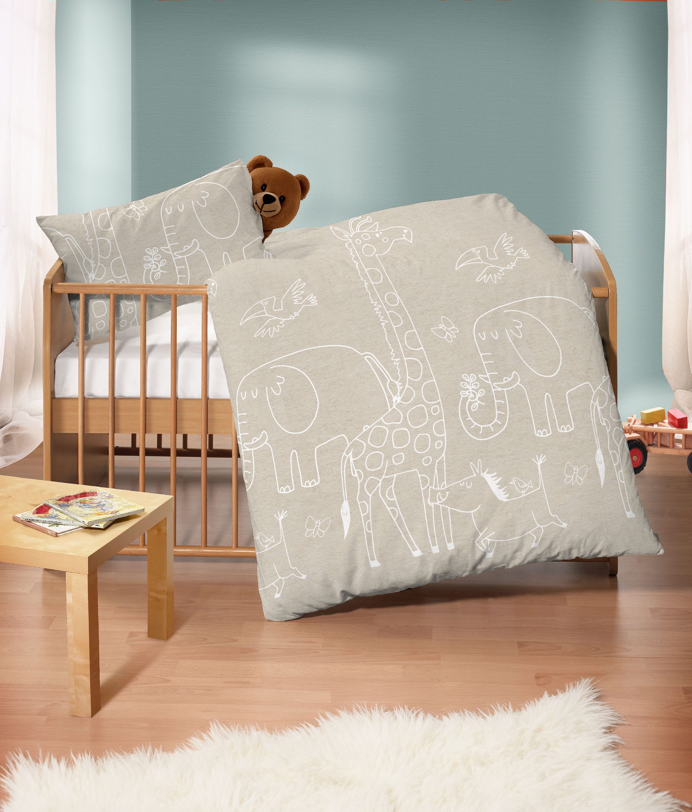 Biberna Kinderbettwäsche 0840520, Flanell, 2 teilig, günstig online kaufen