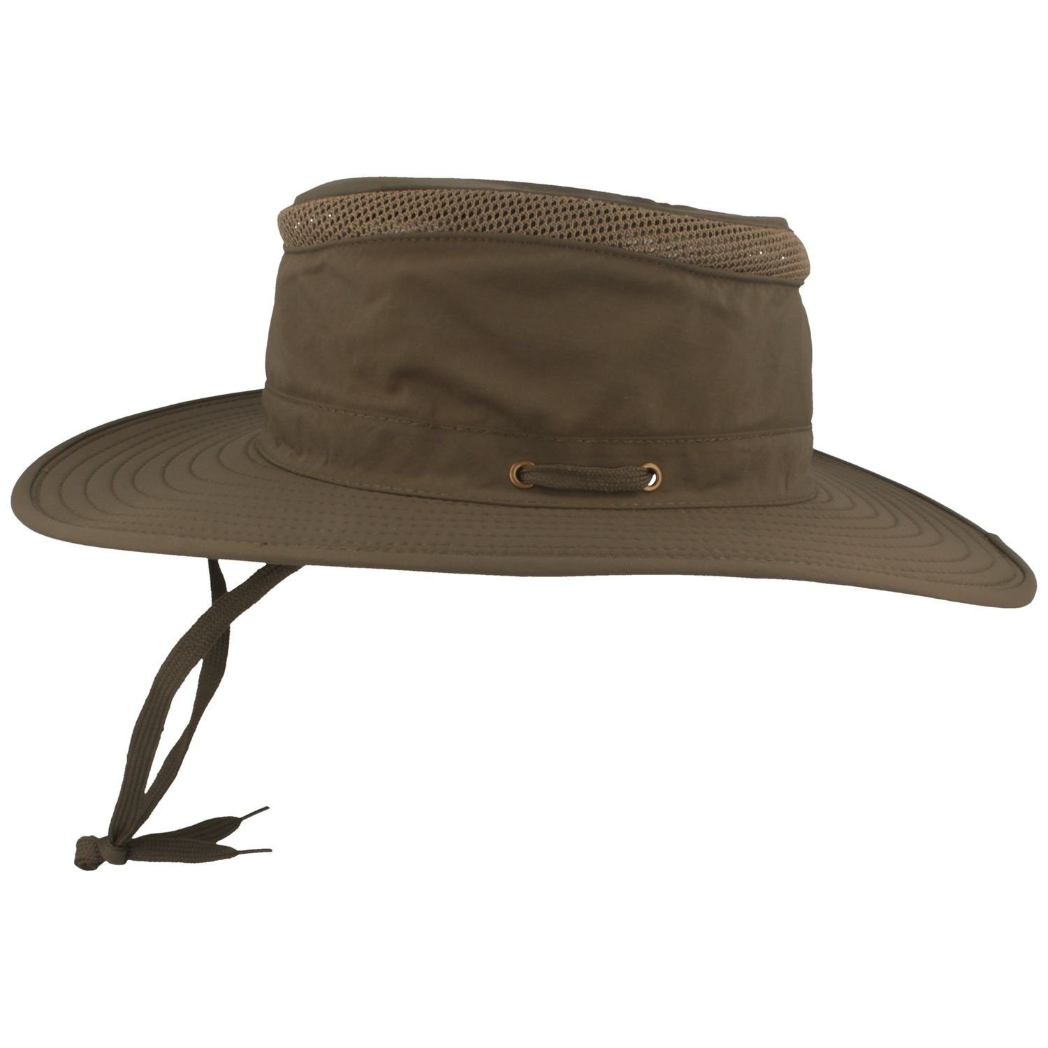 Breiter Fischerhut Explorer mit Kinnband und UV-Schutz 30+