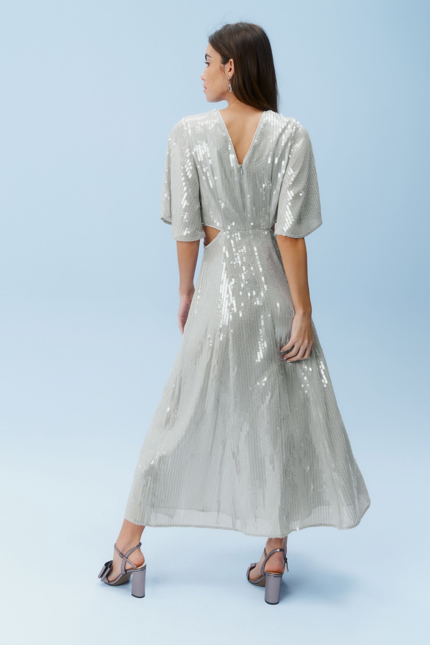 Next Maxikleid Maxikleid mit Flatterärmeln und günstig online kaufen