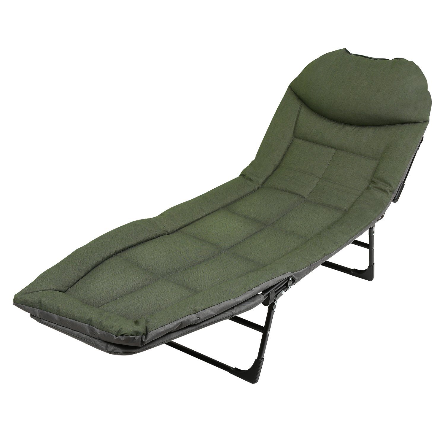 Clanmacy Gartenliege Karpfenliege Stühle Bedchair Karpfenstuhl Angelliege Klappbar 200x64x32cm