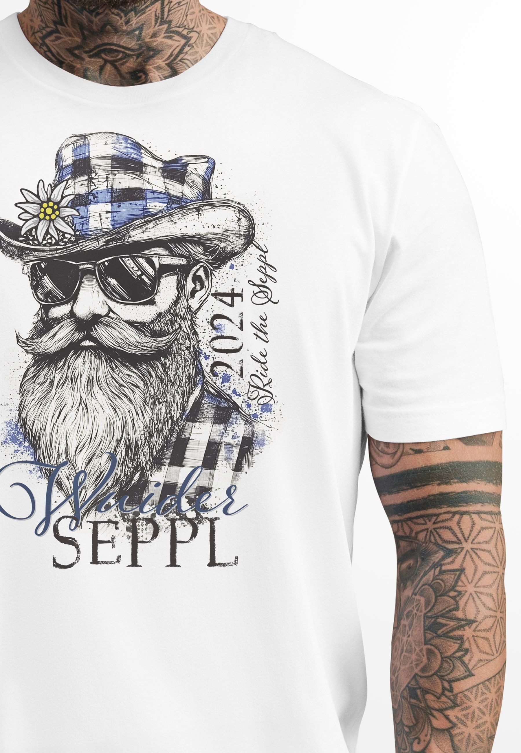 Neverless Print-Shirt Herren T-Shirt Trachtenshirt Bayern Dialekt Schriftzu günstig online kaufen