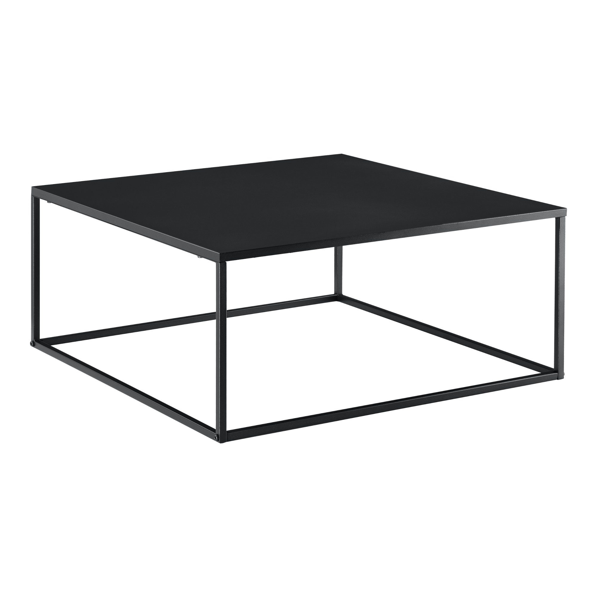 en.casa Couchtisch, »Lebus« Metall 38 x 85 x 85 cm Schwarz günstig online kaufen