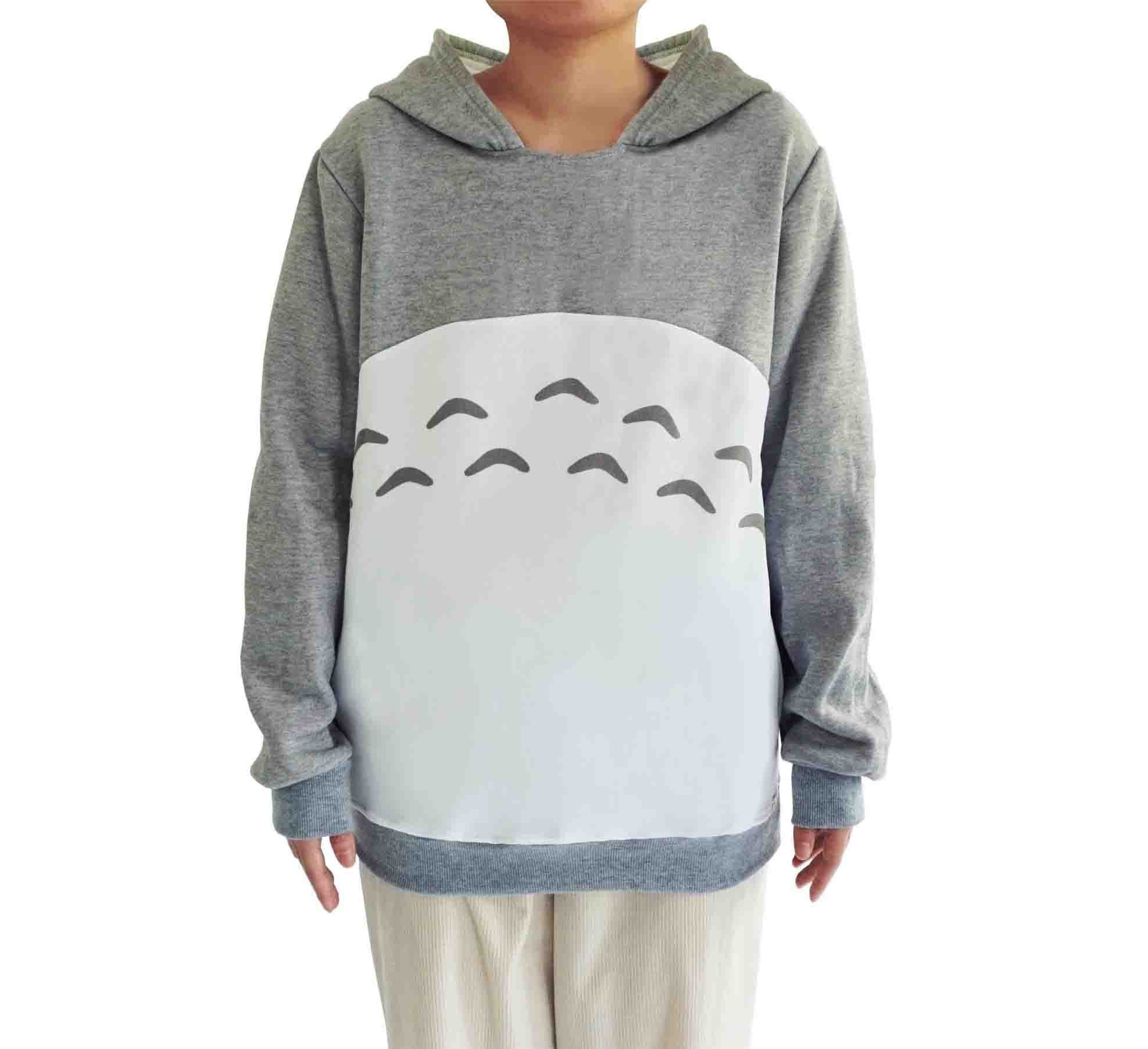 GalaxyCat Hoodie Kuscheliger Kapuzen Pullover für Totoro Fans, (1-tlg)  Totoro Hoodie mit Ohren