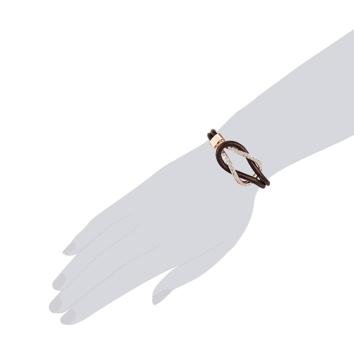 Lulu & Jane Armband braun, Echtleder günstig online kaufen