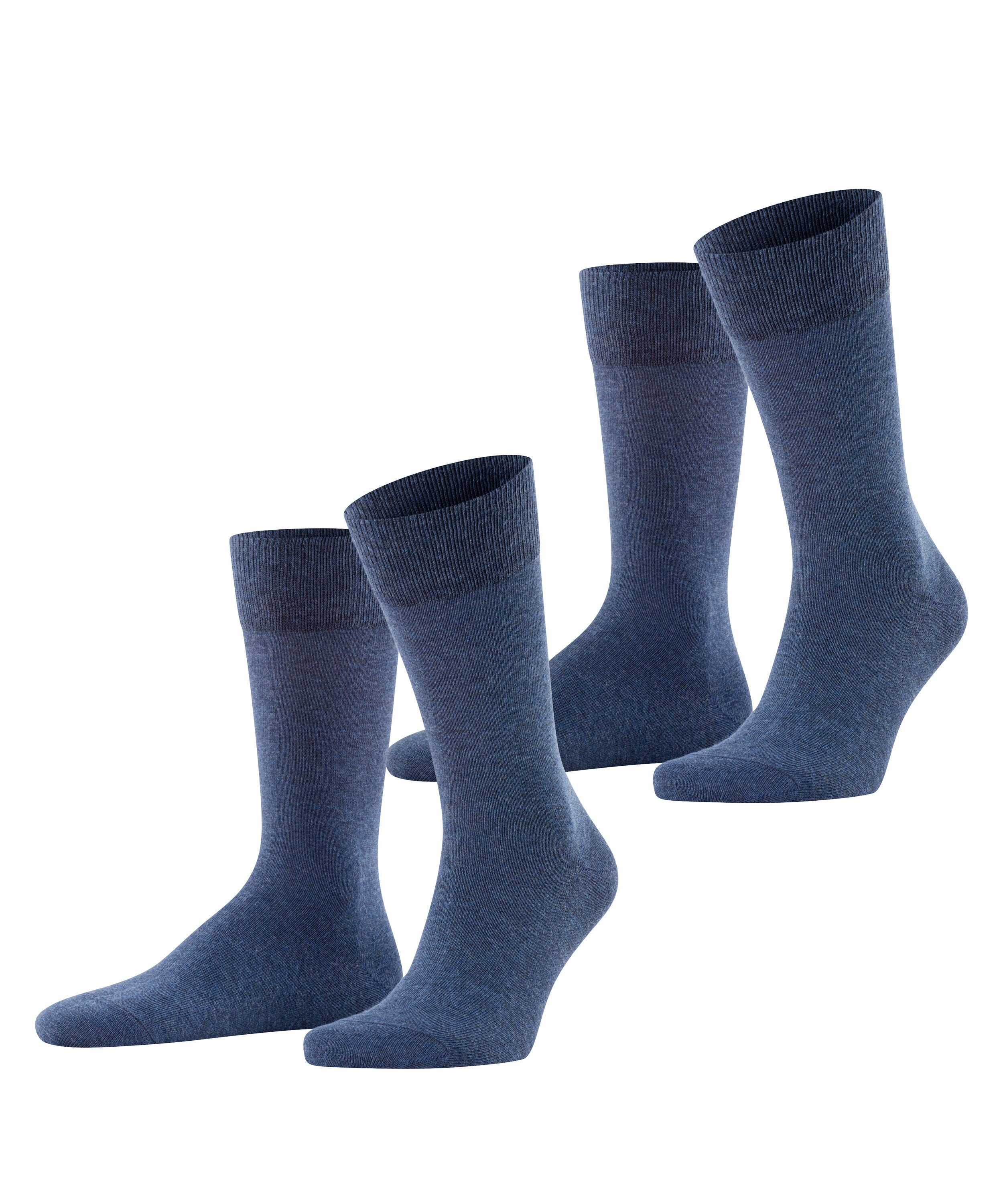 FALKE Socken Happy 2-Pack (2-Paar) navy mel. (6127)