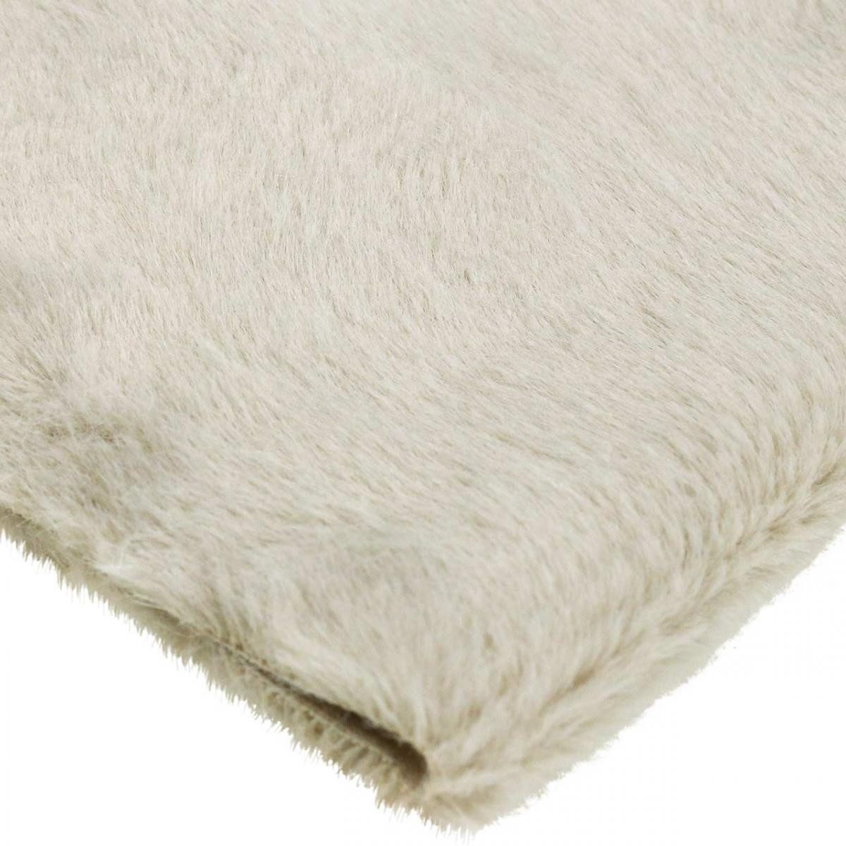 Tischläufer Tischläufer Kunstfell Beige, Tischband Dekofell, Winterdeko