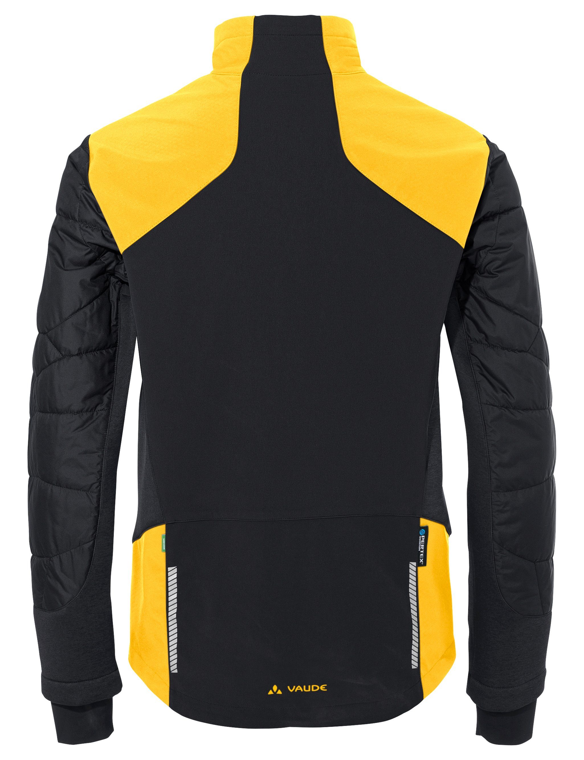 Jacket III Men's VAUDE Klimaneutral Outdoorjacke (1-St) black/yellow Minaki kompensiert