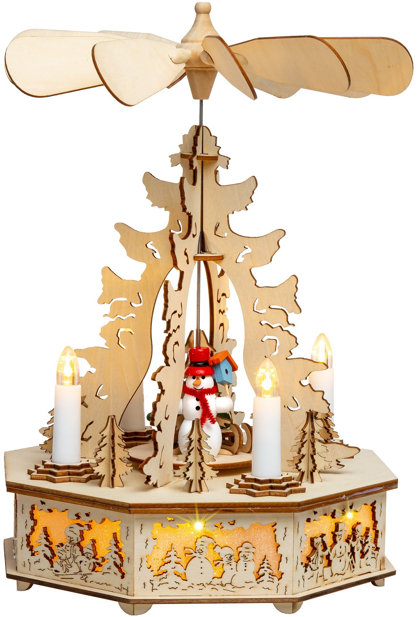 SIKORA Weihnachtspyramide mit LED Beleuchtung und elektrischem Antrieb Pyra günstig online kaufen