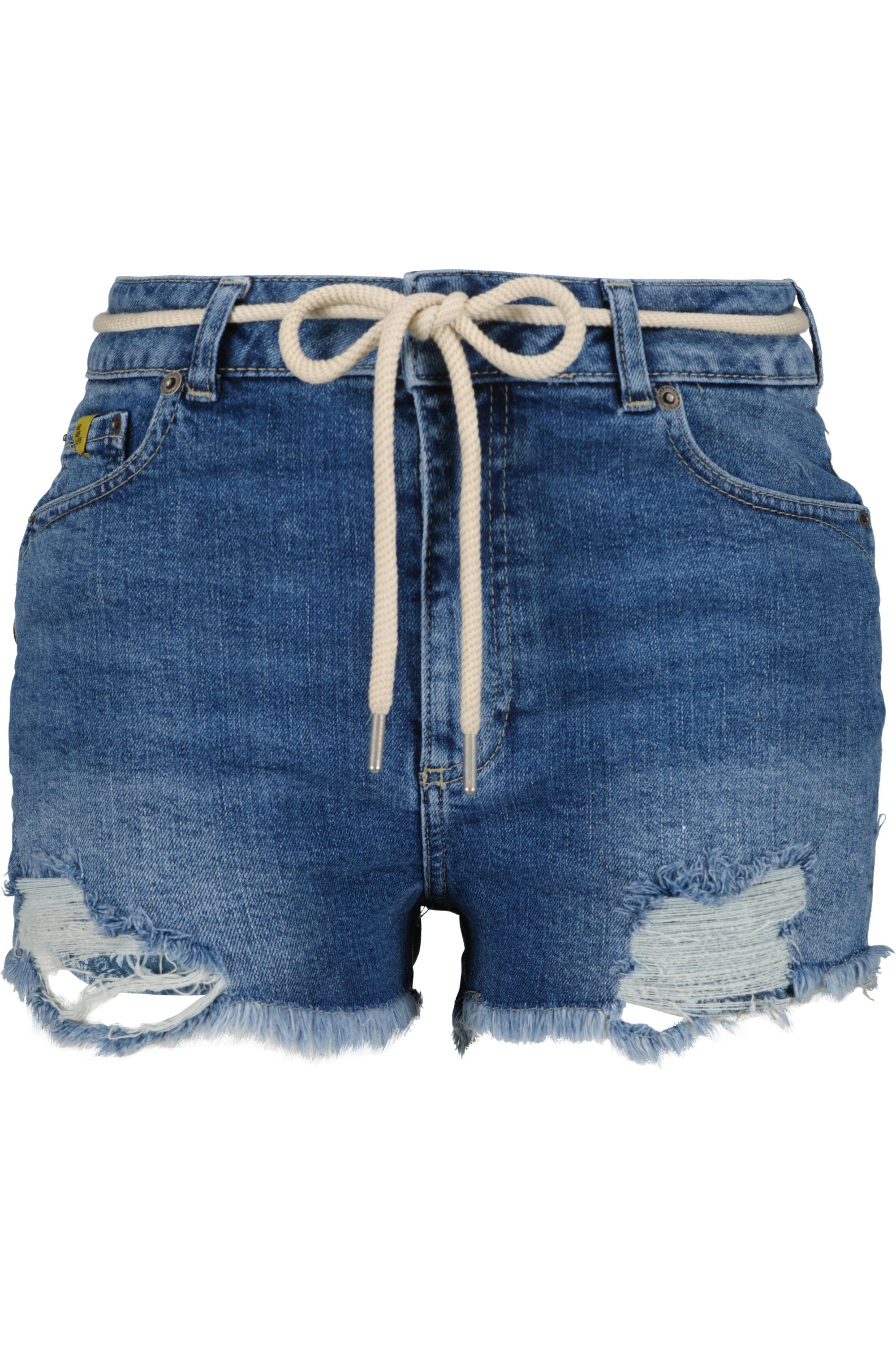 Hose Kickin Damen washed Alife & LatoyaAK DNM Shorts Jeansshorts, A kurze dark denim Shorts