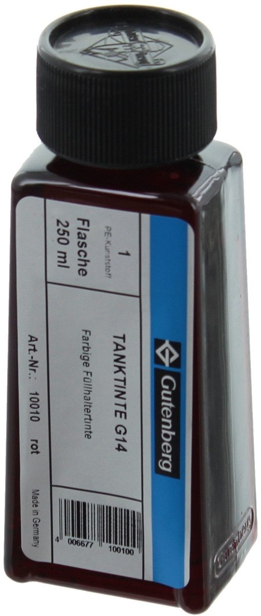 Gutenberg Füllhalter Füllhaltertinte 250ml rot