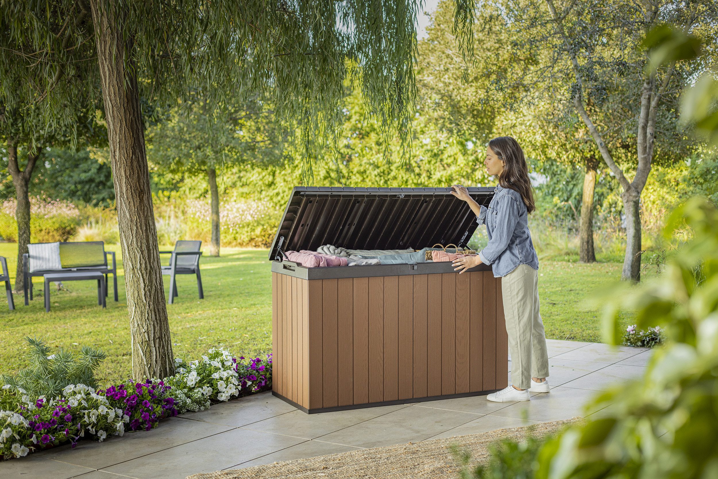 Keter Gartenbox "Darwin" 662 Liter naturgetreue günstig online kaufen