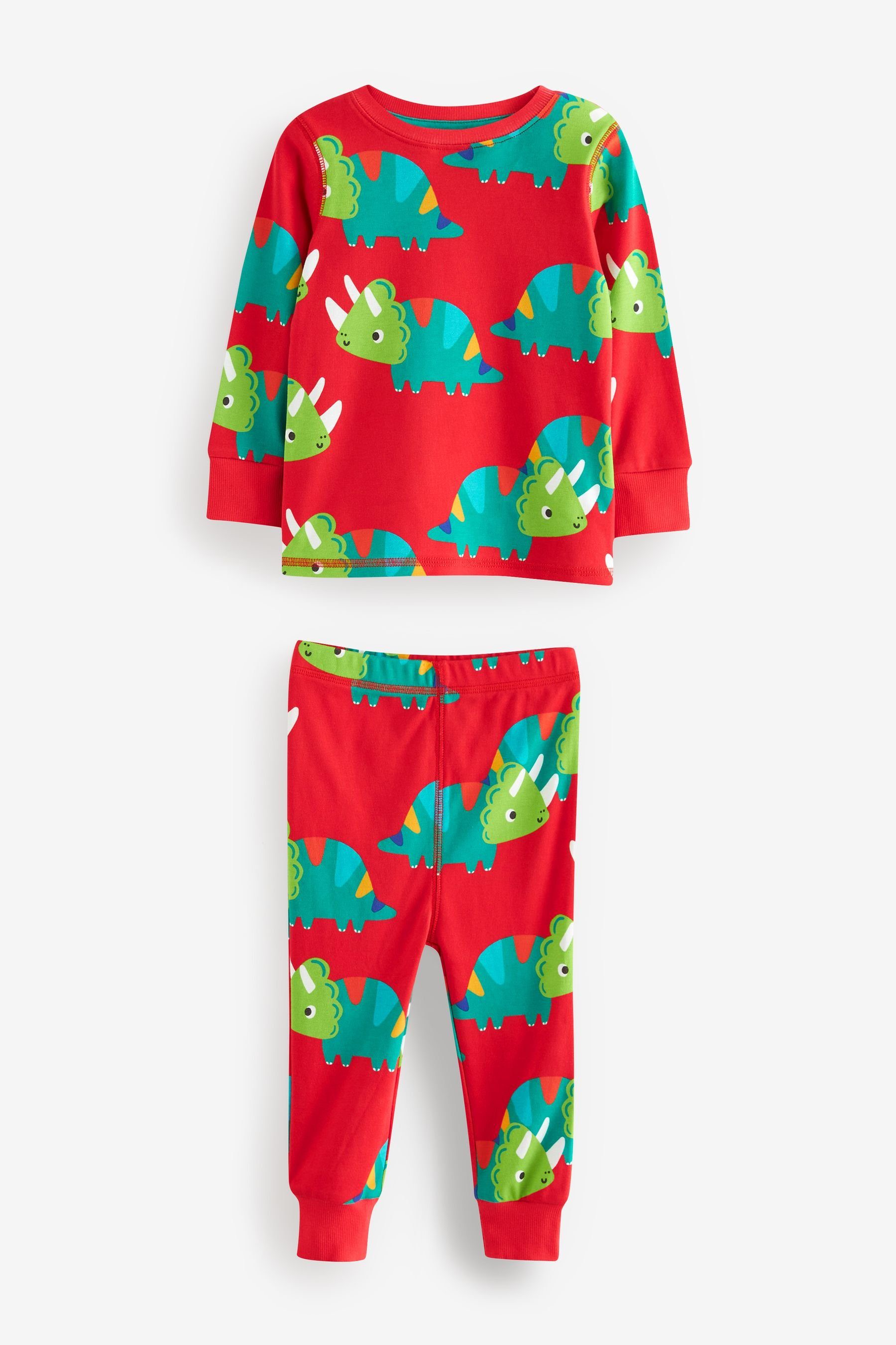 Pyjama Next Red/Blue/Green tlg) Snuggle Dinosaur 3er-Pack (6 Schlafanzüge