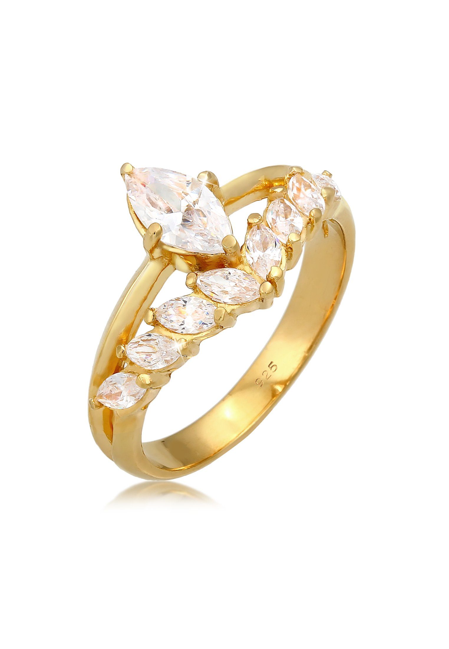 Fingerring Zirkonia Marquise 925 Silber