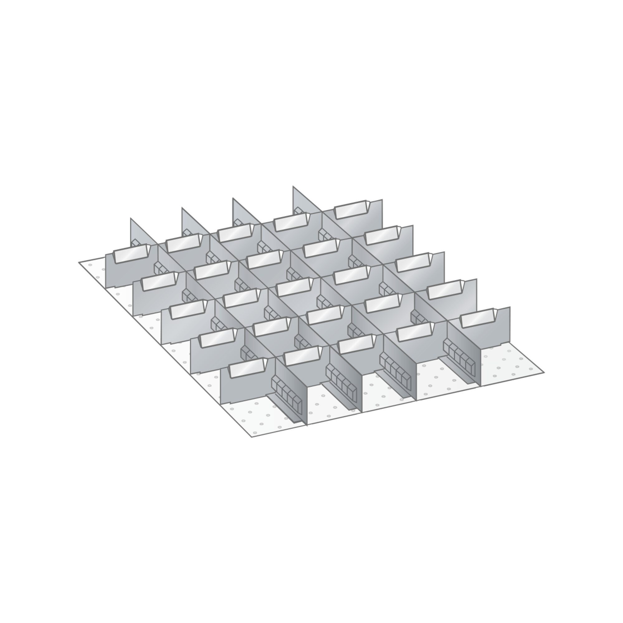 LISTA Werkstattwagen Lista Set Schlitzwände und Trennbleche 27x36E (BxTxFH) 459x612x75mm