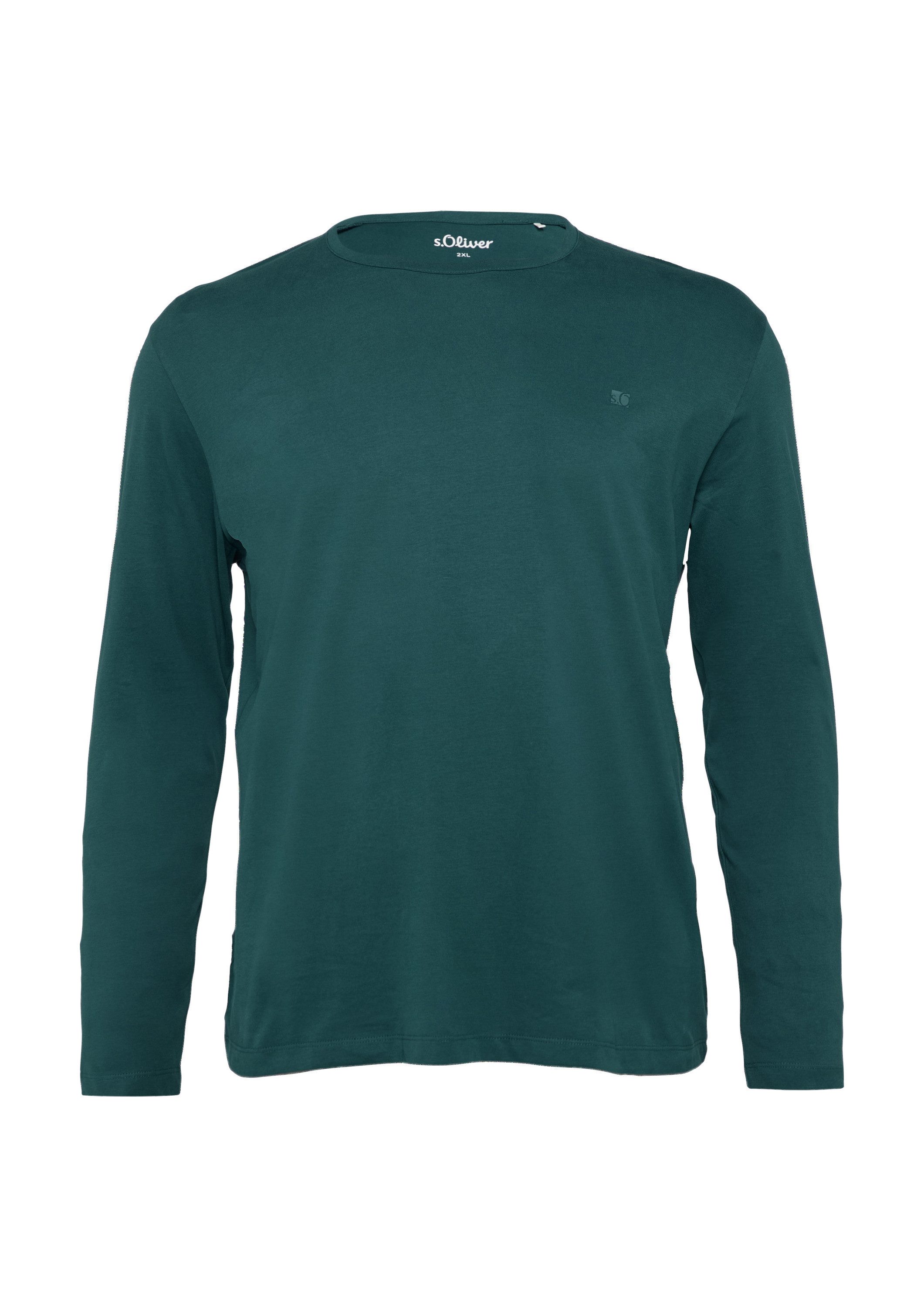 s.Oliver Langarmshirt T-Shirt Softes Longsleeve aus Jersey mit Logo-Detail günstig online kaufen