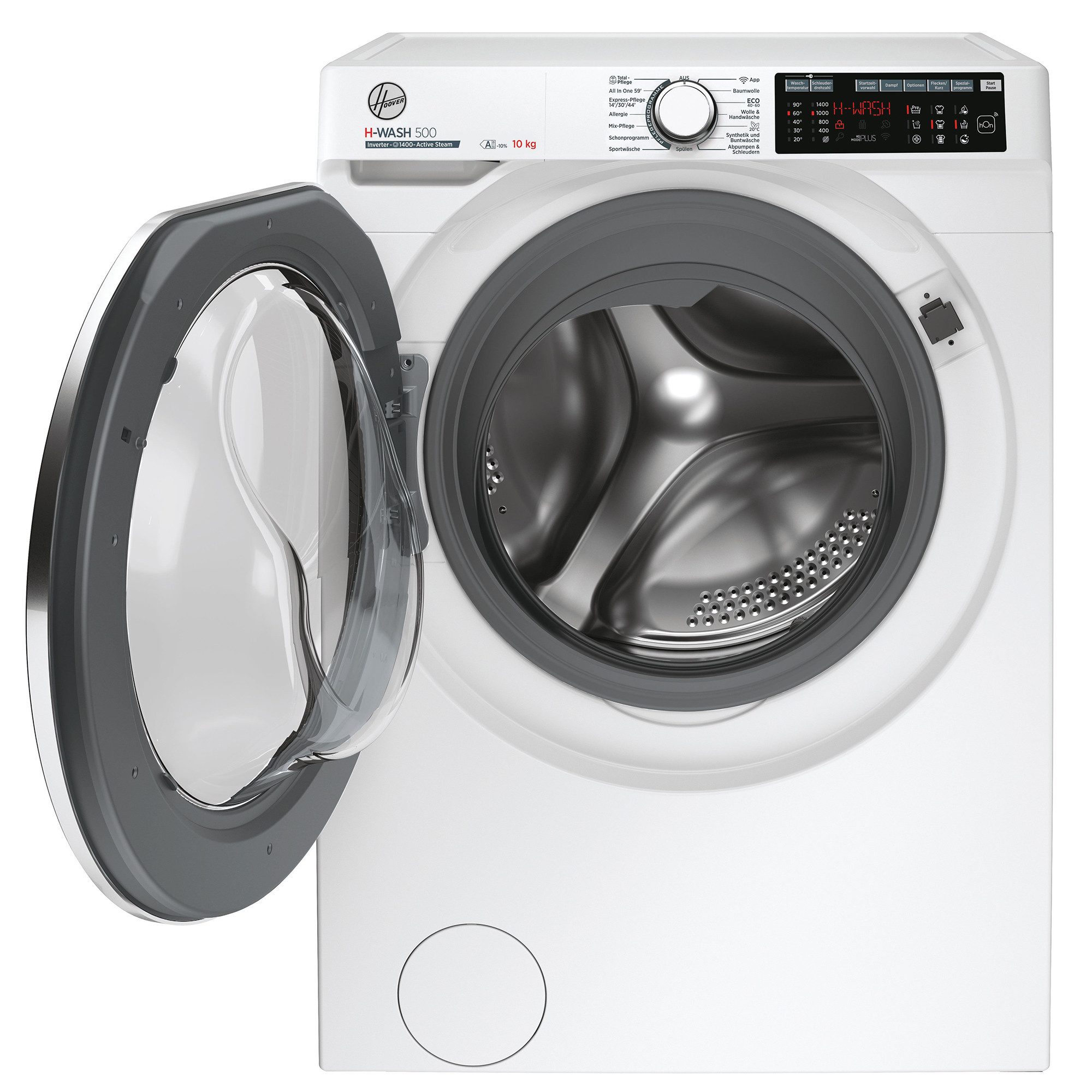 Hoover Waschmaschine HWQ 410AMC6/1-84, 10 kg, 1400 U/min, Dampfprogramm – Für schonende Reinigung, Spezial-Programme