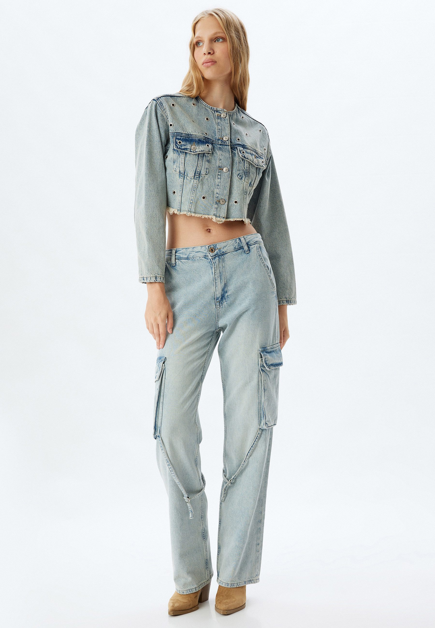 Koton Cargojeans Normale Leibhöhe Straight