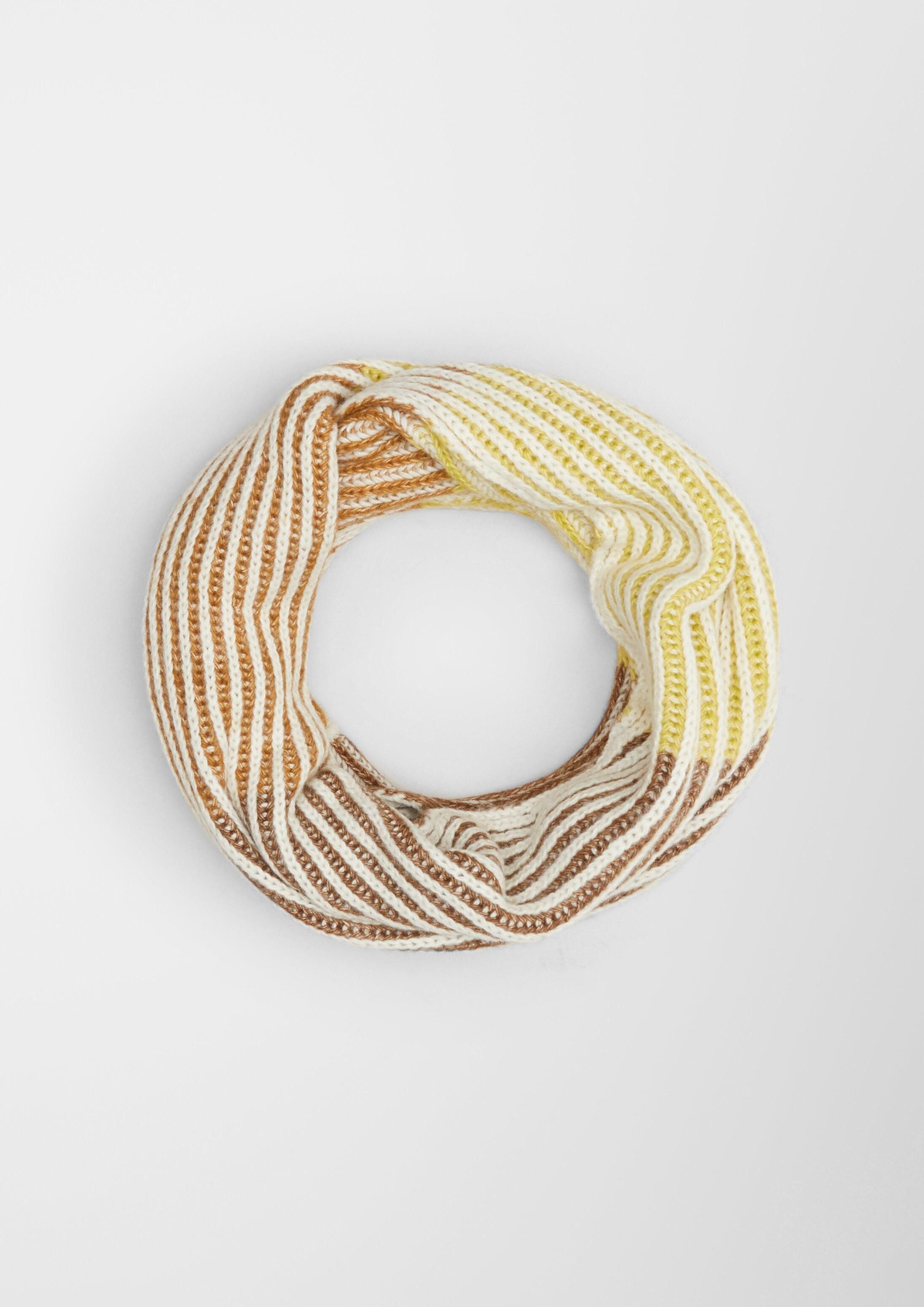 s.Oliver Loop Snood, Loop-Schal aus Baumwollmix mit Wolle