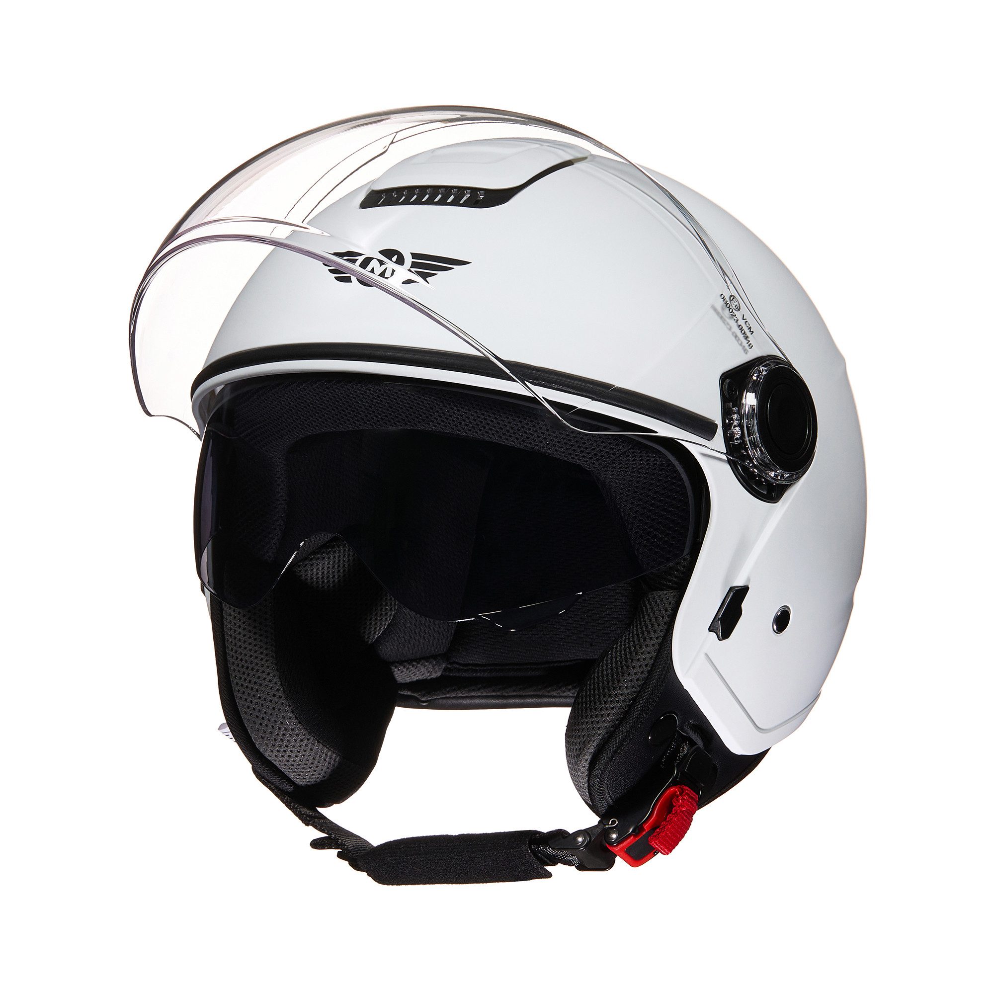 MOTO HELMETS Motorradhelm Integralhelm Motorrad Full Helm U-52, Helm für Motorrad Roller, Schnellverschluss, Sonnenvisier, nur 1050g