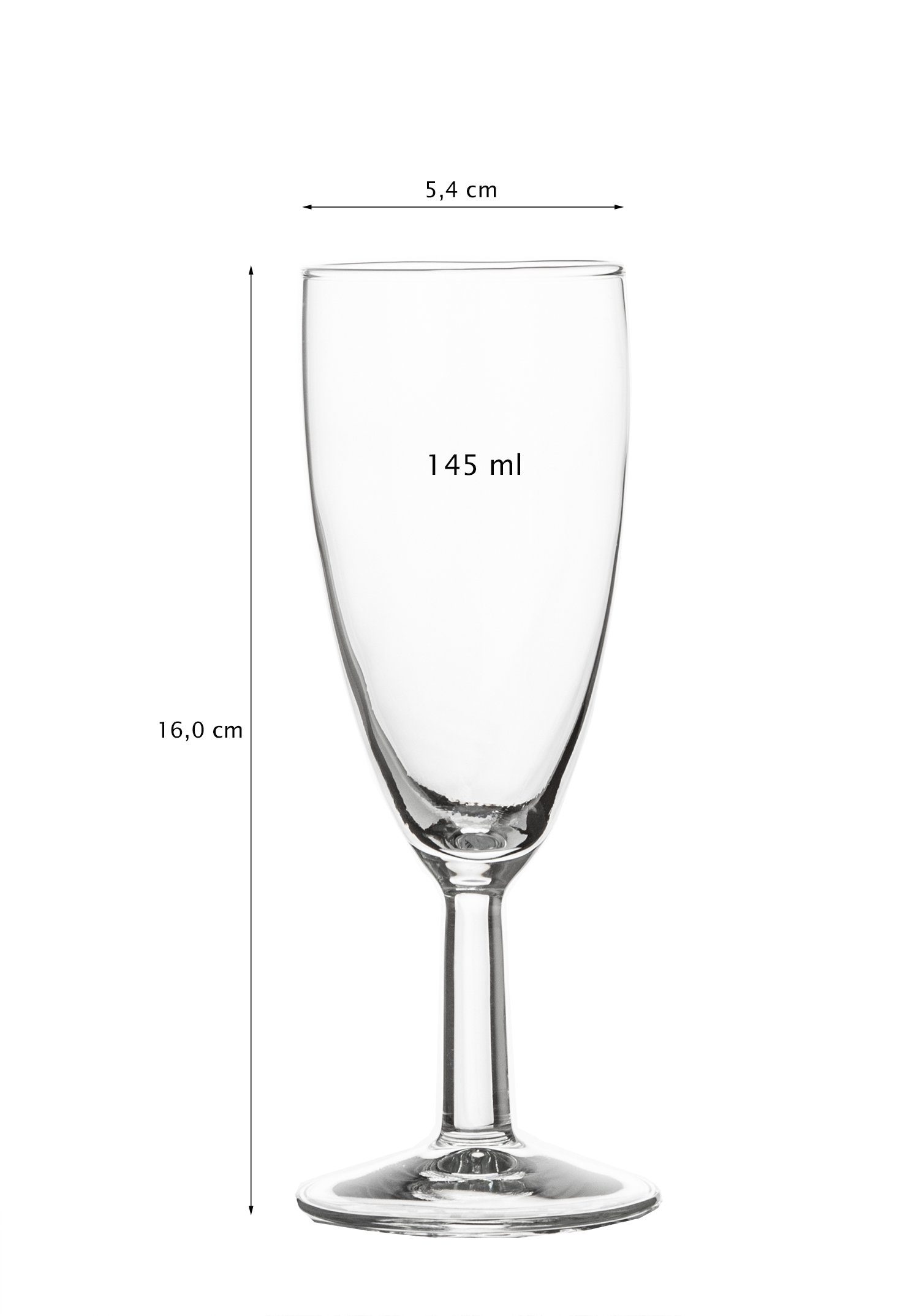 Luminarc Glas Sektgläser 12 Stück Reims Sektkelch 14,5cl, Glas