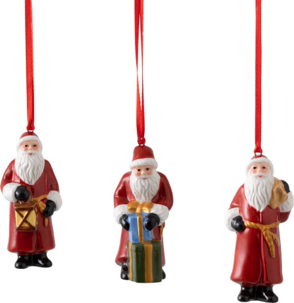 Villeroy & Boch Christbaumschmuck Nostalgic Ornaments Weihnachtsmann 3 Stück (3-tlg), inkl. Versierung