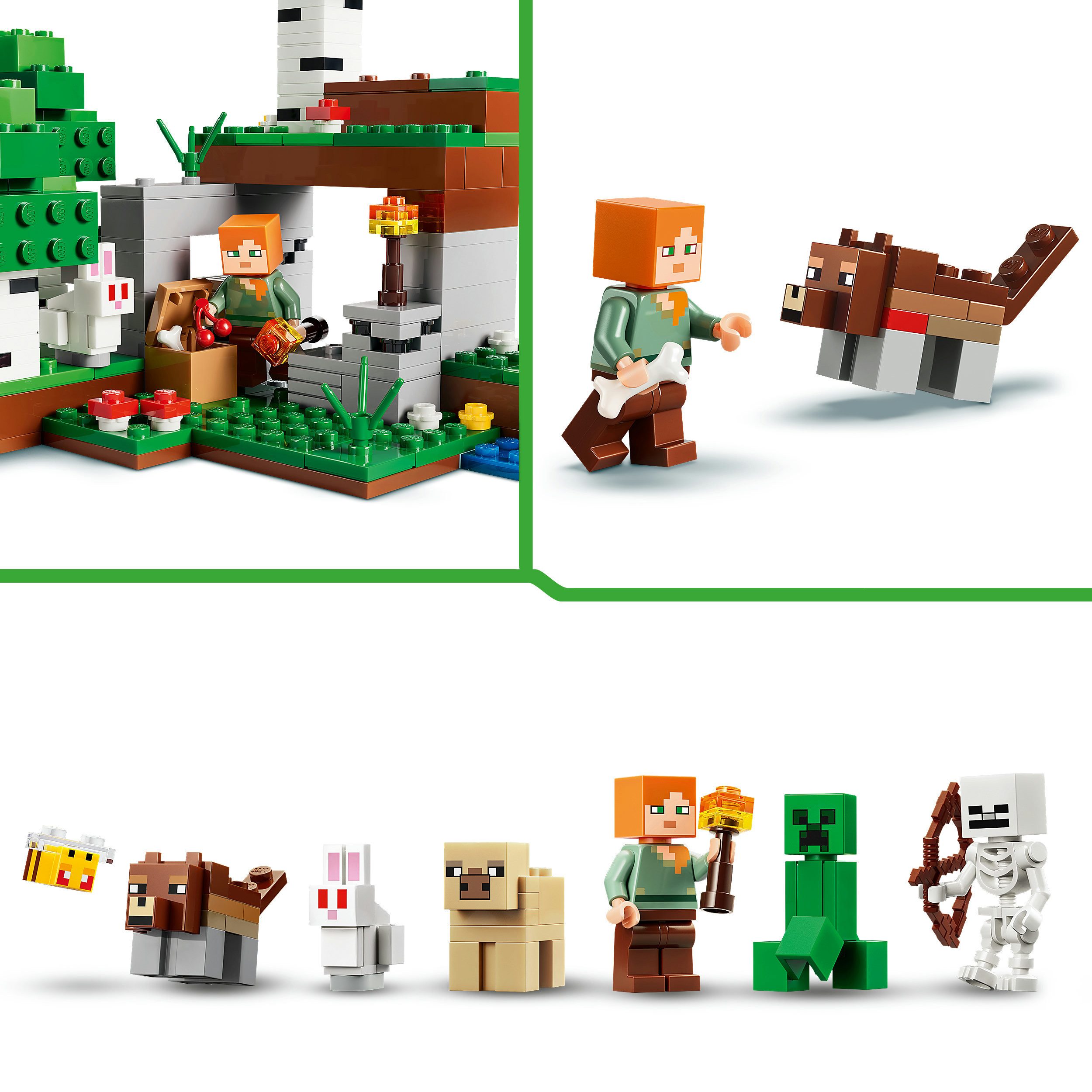 LEGO® Erstes Abenteuer in der Nacht (21593), LEGO Minecraft Konstruktionsspielsteine, (301 St), Made in Europe – Bild 5 von 5