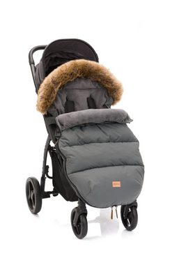 Kinderhaus Blaubaer Fußsack Fillikid Winterfußsack Manaslu TOP, warmer Winterfußsack waschbar mit Rundum Reißverschluss und Gurtschlitze wind- und wasserabweisend als Mumienform