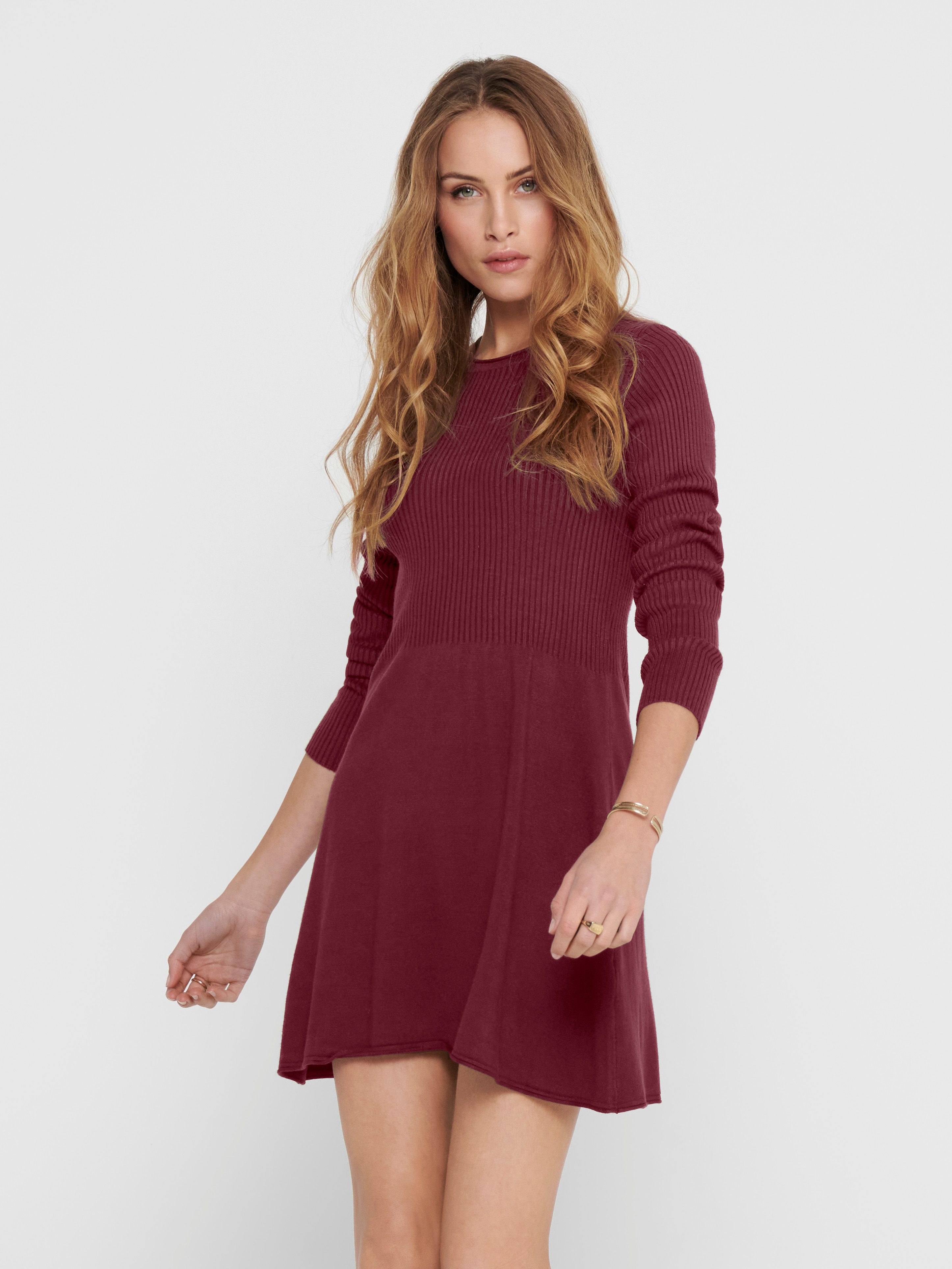 ONLY Strickkleid ONLALMA L/S O-NECK DRESS günstig online kaufen