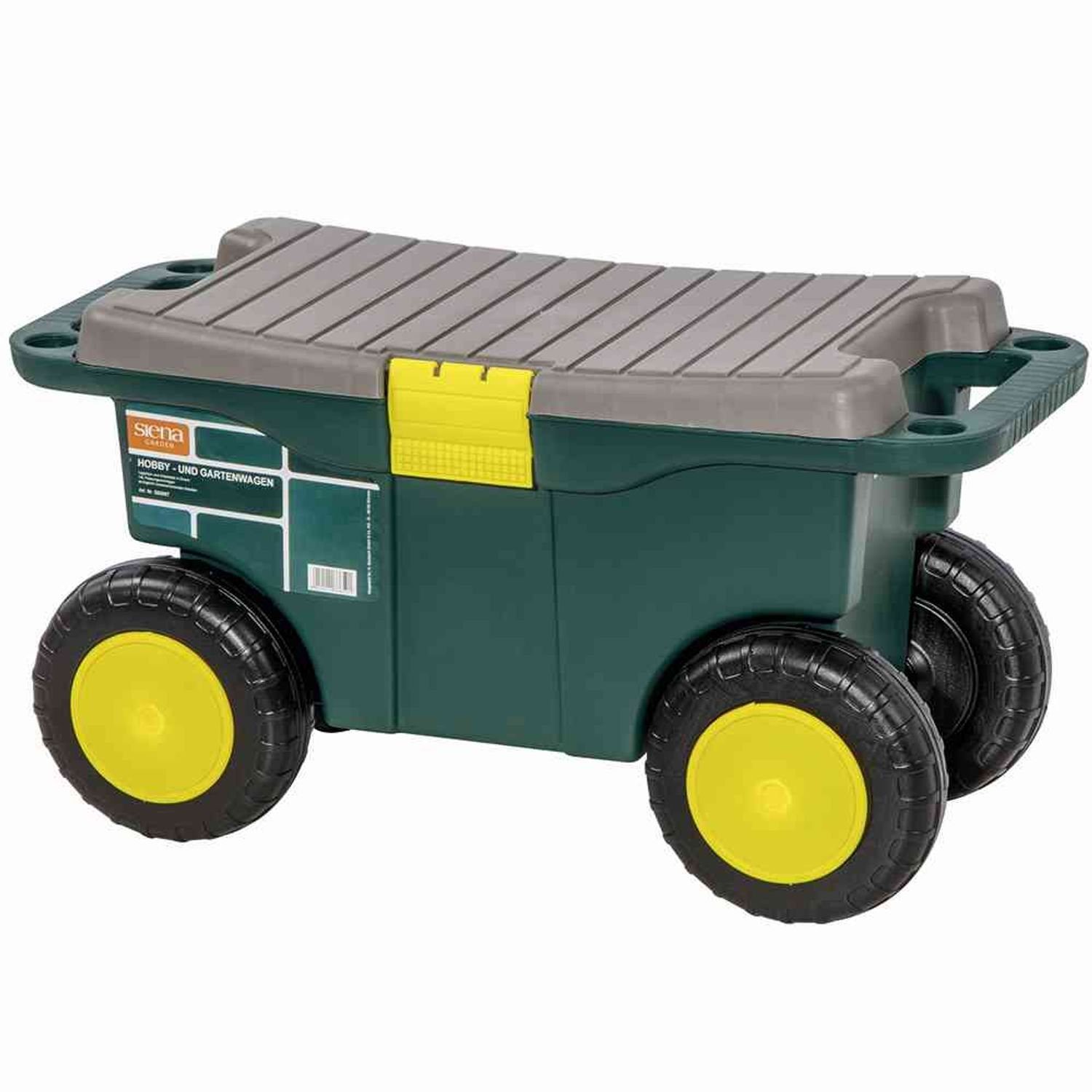 Siena Garden Transportkarren Hobby/Gartenwagen grün/gelb Schubkarre