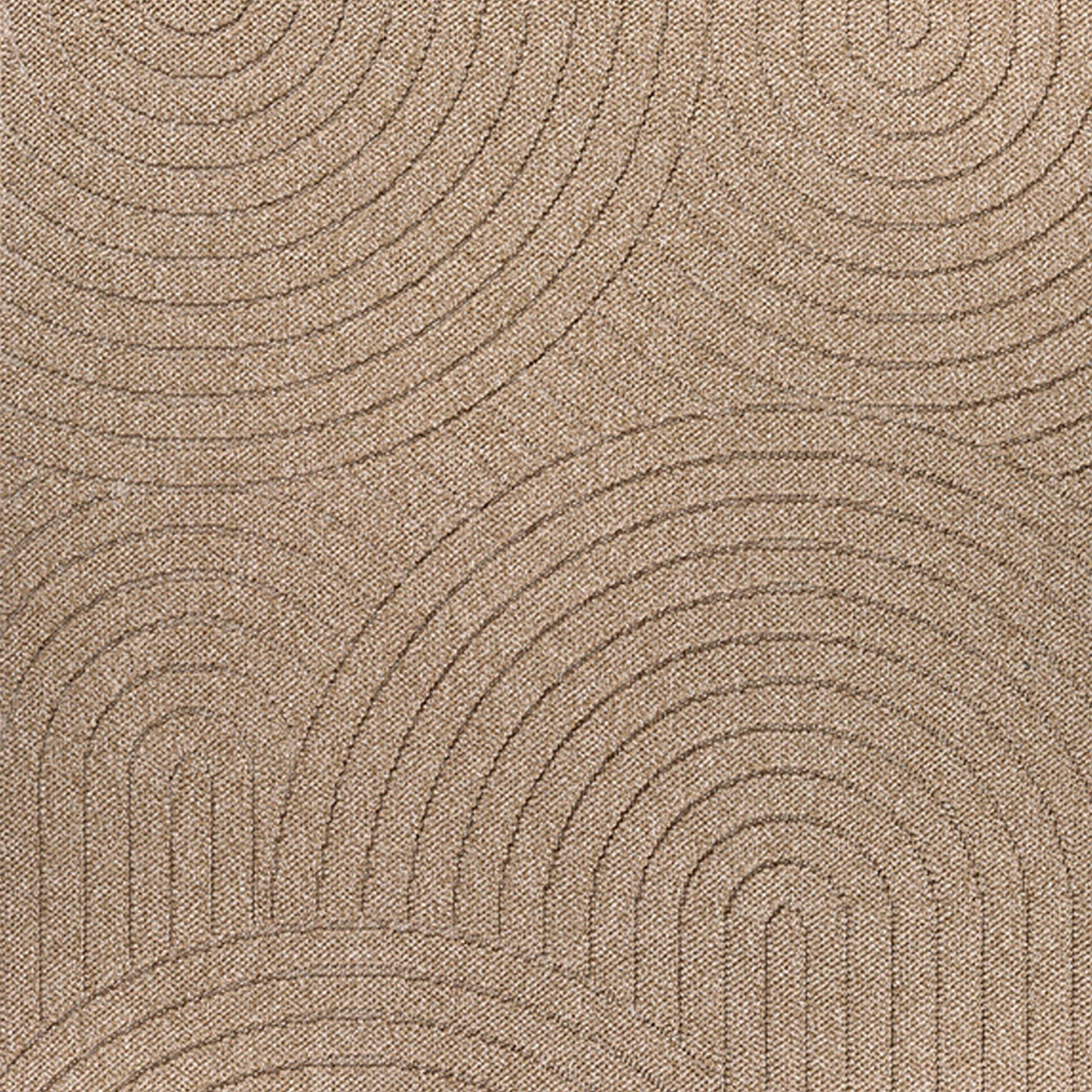 TeppichHome24 Outdoorteppich Teppich In- und Outdoor mit Kreislinien-Muster in Beige, rechteckig – Bild 3 von 5