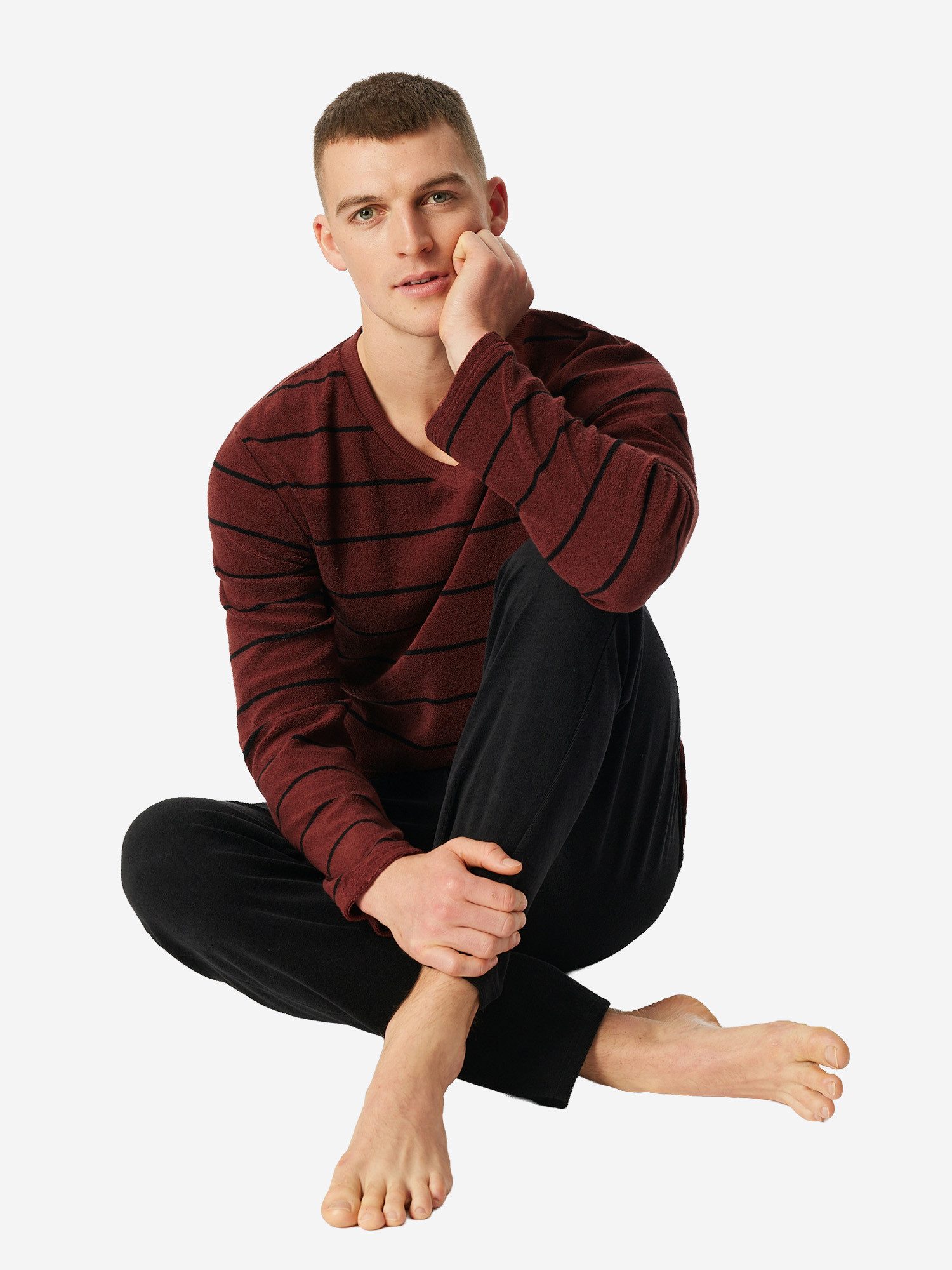 Schiesser Pyjama Casual Nightwear (2 tlg) schlafanzug schlafmode bequem günstig online kaufen