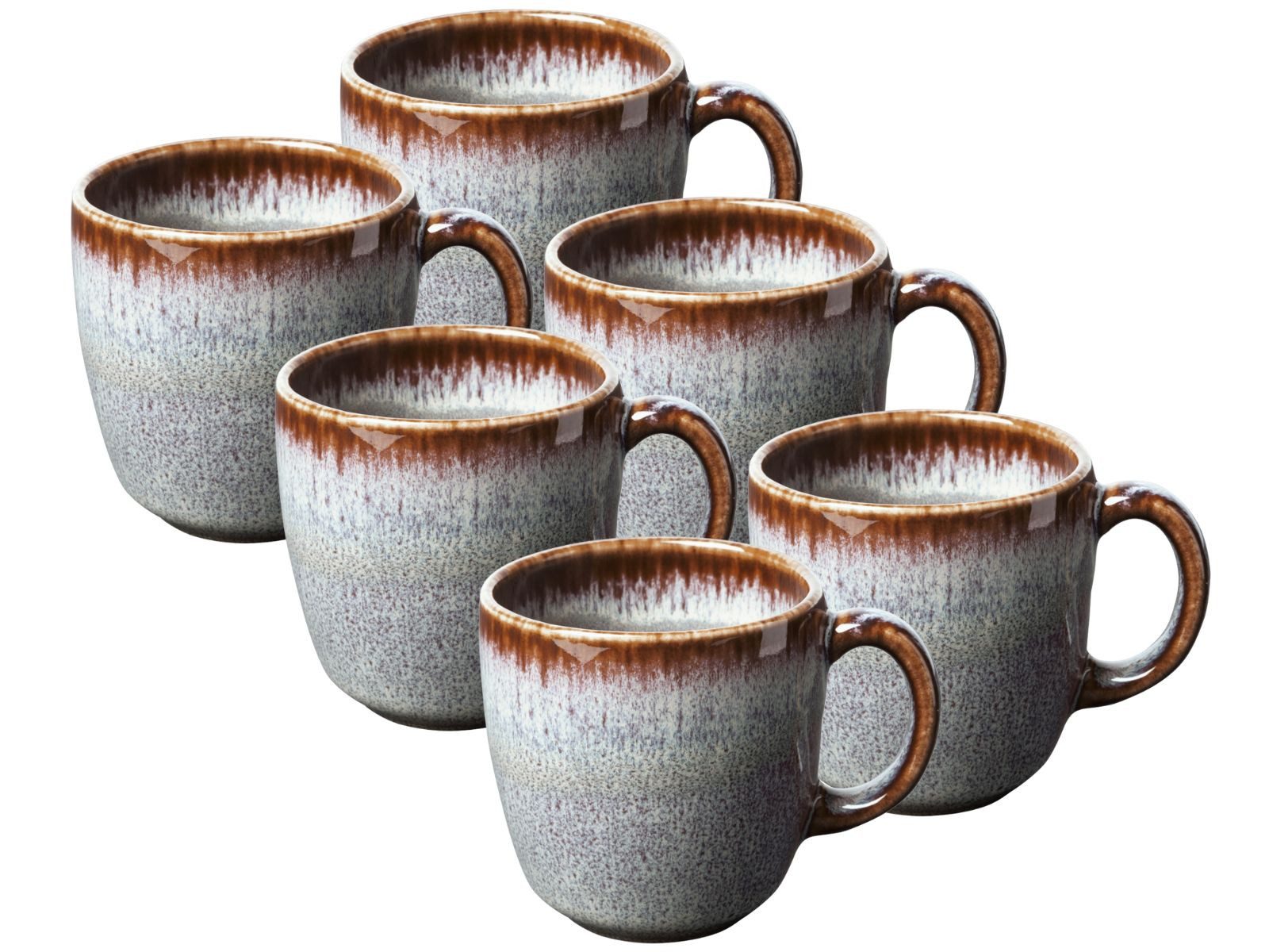 like. by Villeroy & Boch Geschirr-Set Lave beige Kaffeeobertasse 0,19l Set6, Steingut