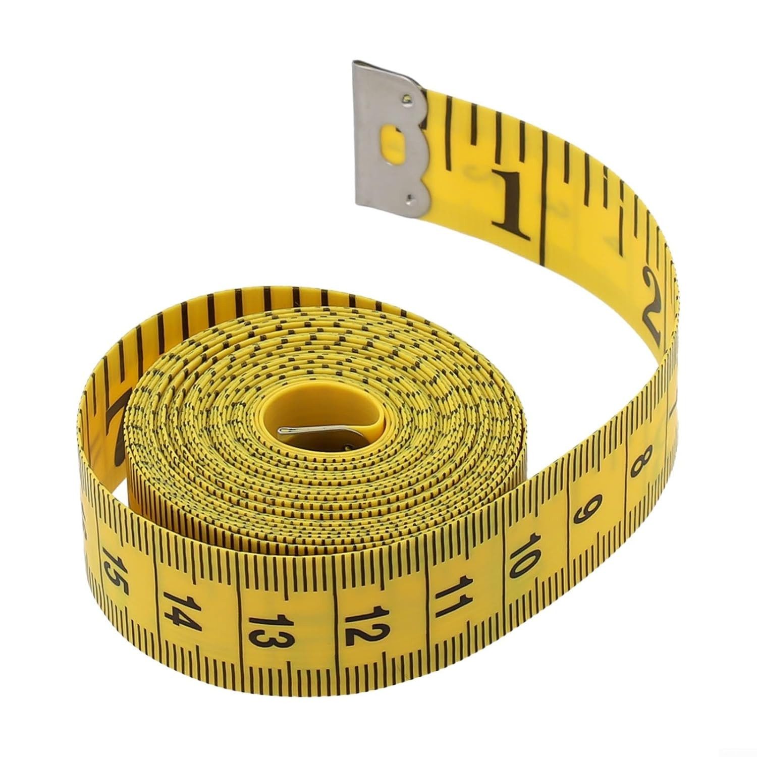 FELIXLEO Maßband Körpermaßband 300cm Gelb mit cm Zoll Skala Bekleidungsdesign