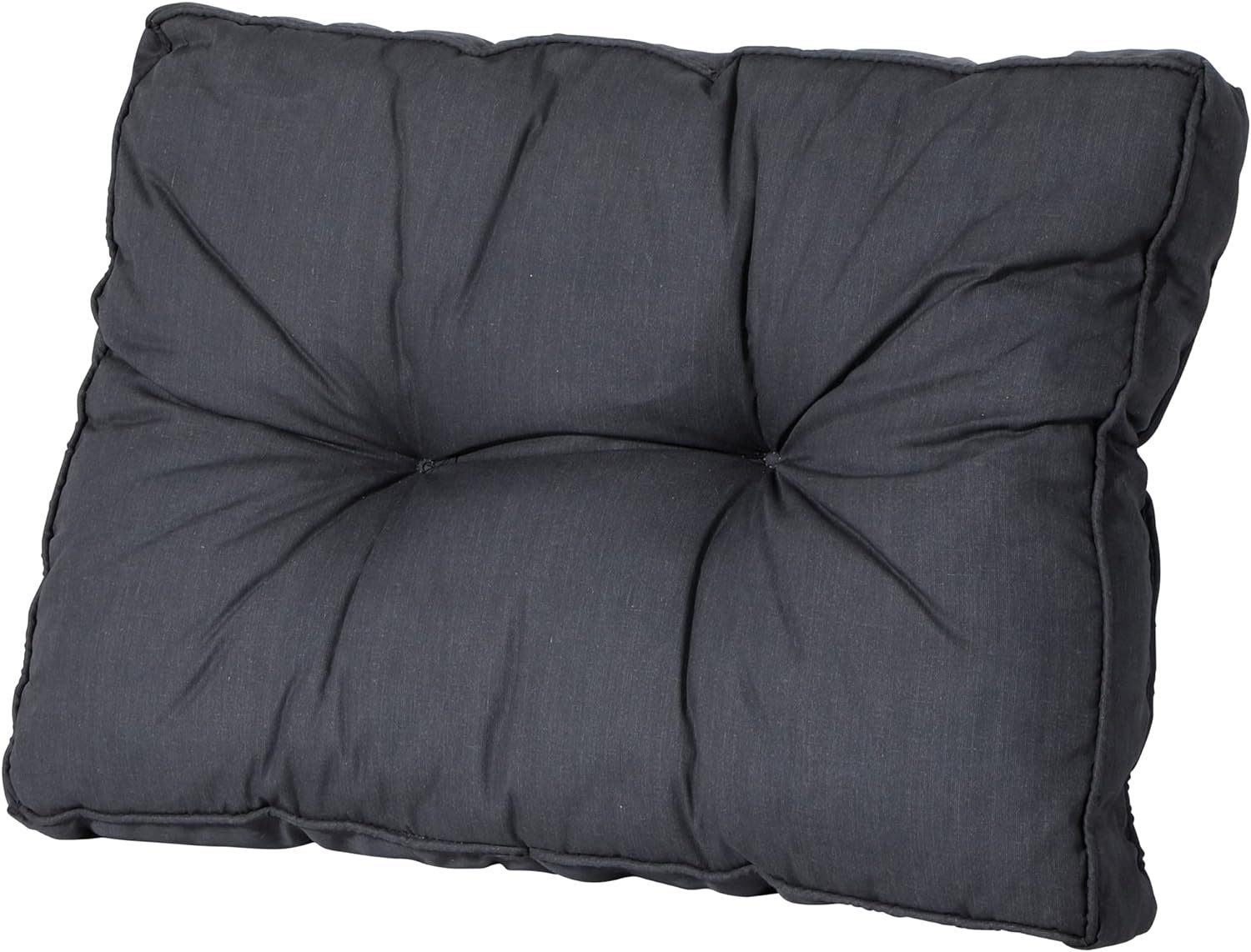 Madison Sitzkissen Rückenkissen 60x40 cm schwarz Lounge Kissen Sitz Auflage Polster, UV-beständig