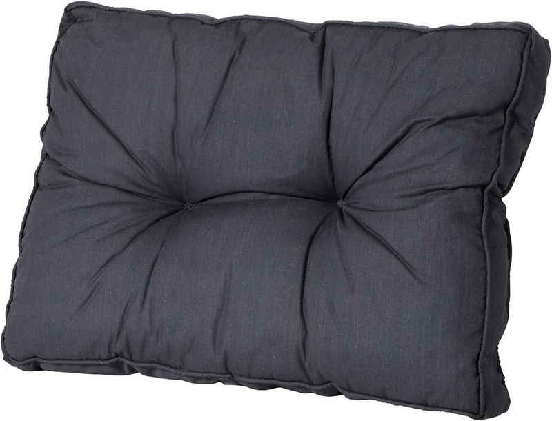 Madison Sitzkissen Rückenkissen 60x40 cm schwarz Lounge Kissen Sitz Auflage Polster, UV-beständig