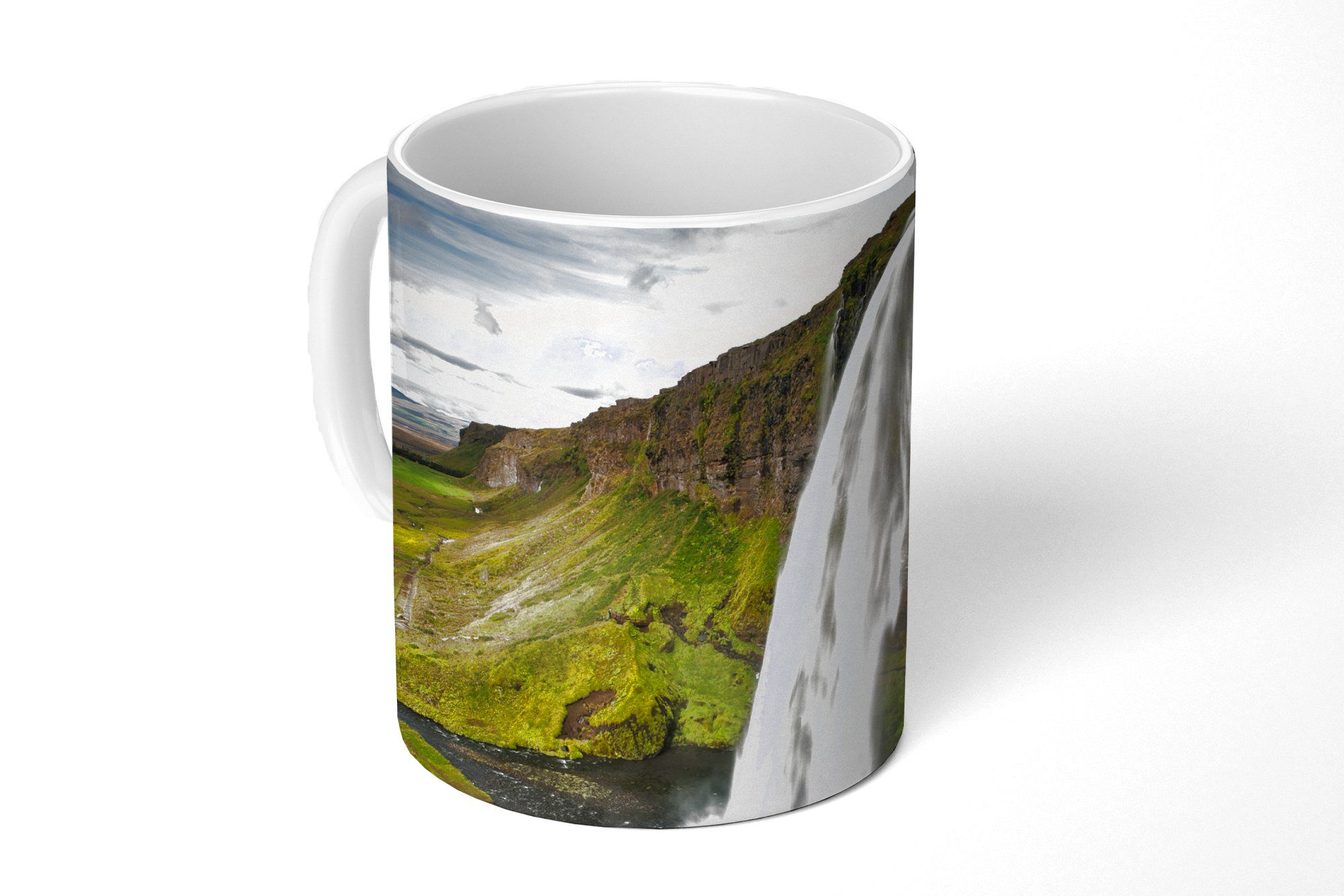 MuchoWow Tasse Wasserfall - Berg - Dschungel, Keramik, Kaffeetassen, Teetasse, Becher, Teetasse, Geschenk