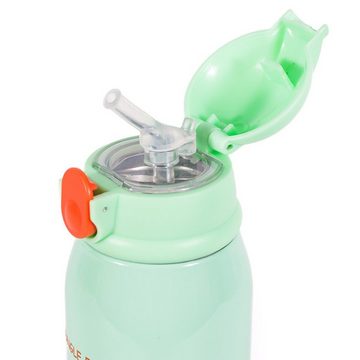 MILK&MOO Trinkflasche MILK&MOO Stahl-Kindertrinkflasche mit Tasche Jungle Friends