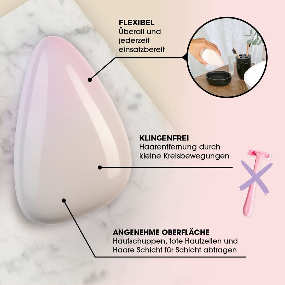 VITALmaxx Körperrasierer "Glass Shaver", schmerzfrei Haare entfernen ohne Rasier und messerscharfe Klingen