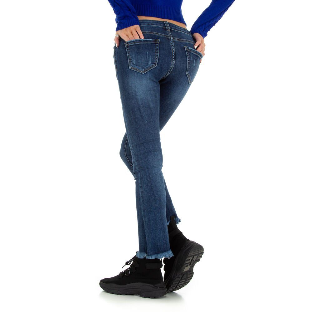 Ital-Design Bootcut Blau Damen Bootcut-Jeans in Stretch Jeans Freizeit