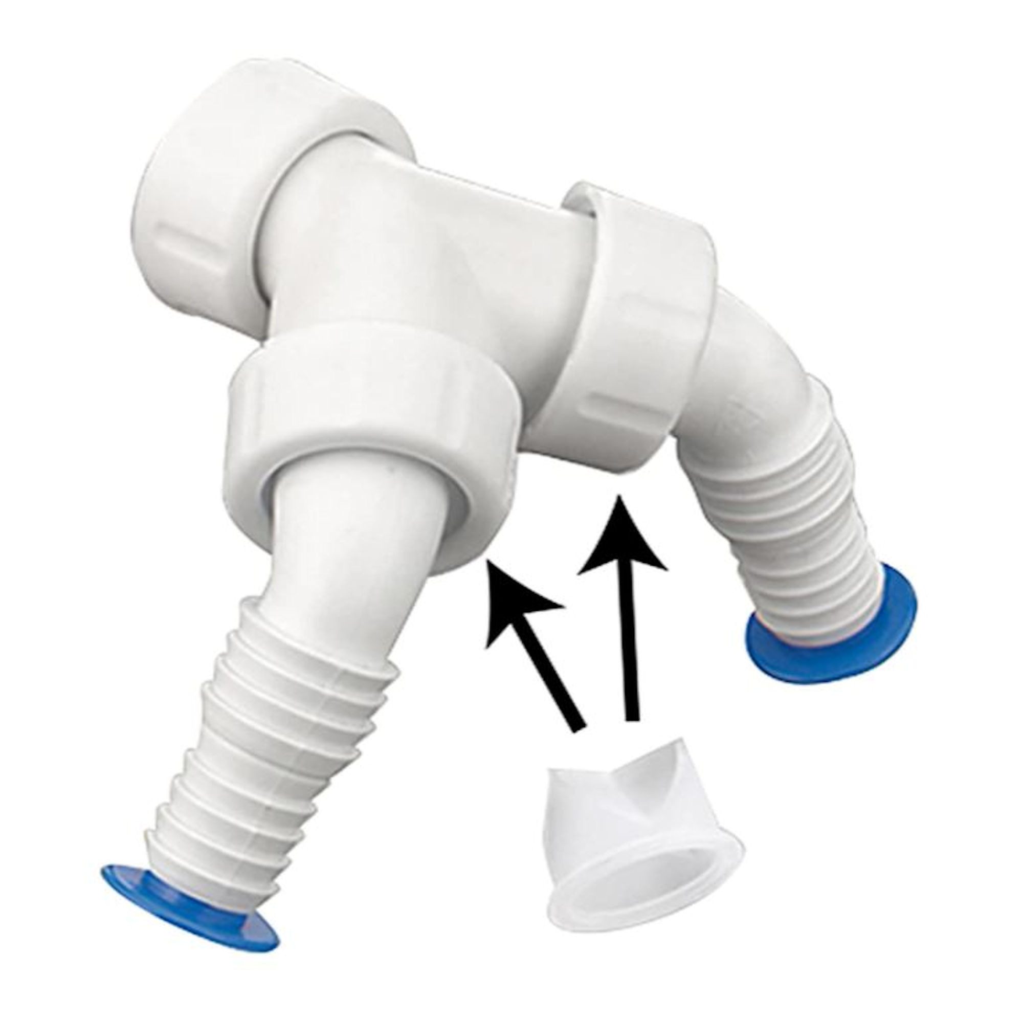 HAAS Siphon Haas PP-Doppel-Geräteanschlusstülle Save 2913, 1 Zoll