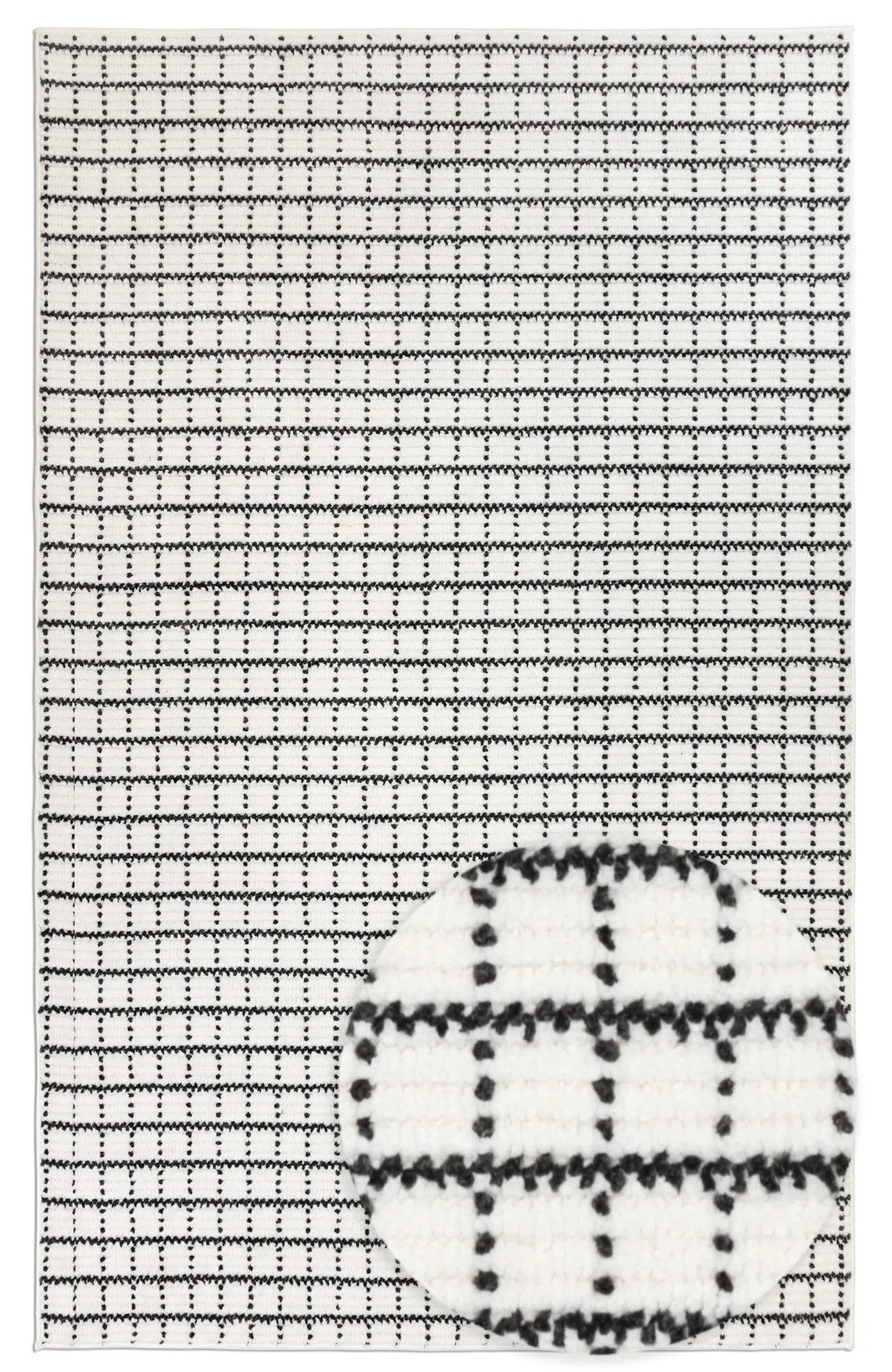 Tesso Living Designteppich Wohnzimmerteppich "JACKY" sehr weicher Teppich, Karomuster, Skandi, rechteckig, Teppich Wohnzimmer, kariert, weiß, beige, anthrazit