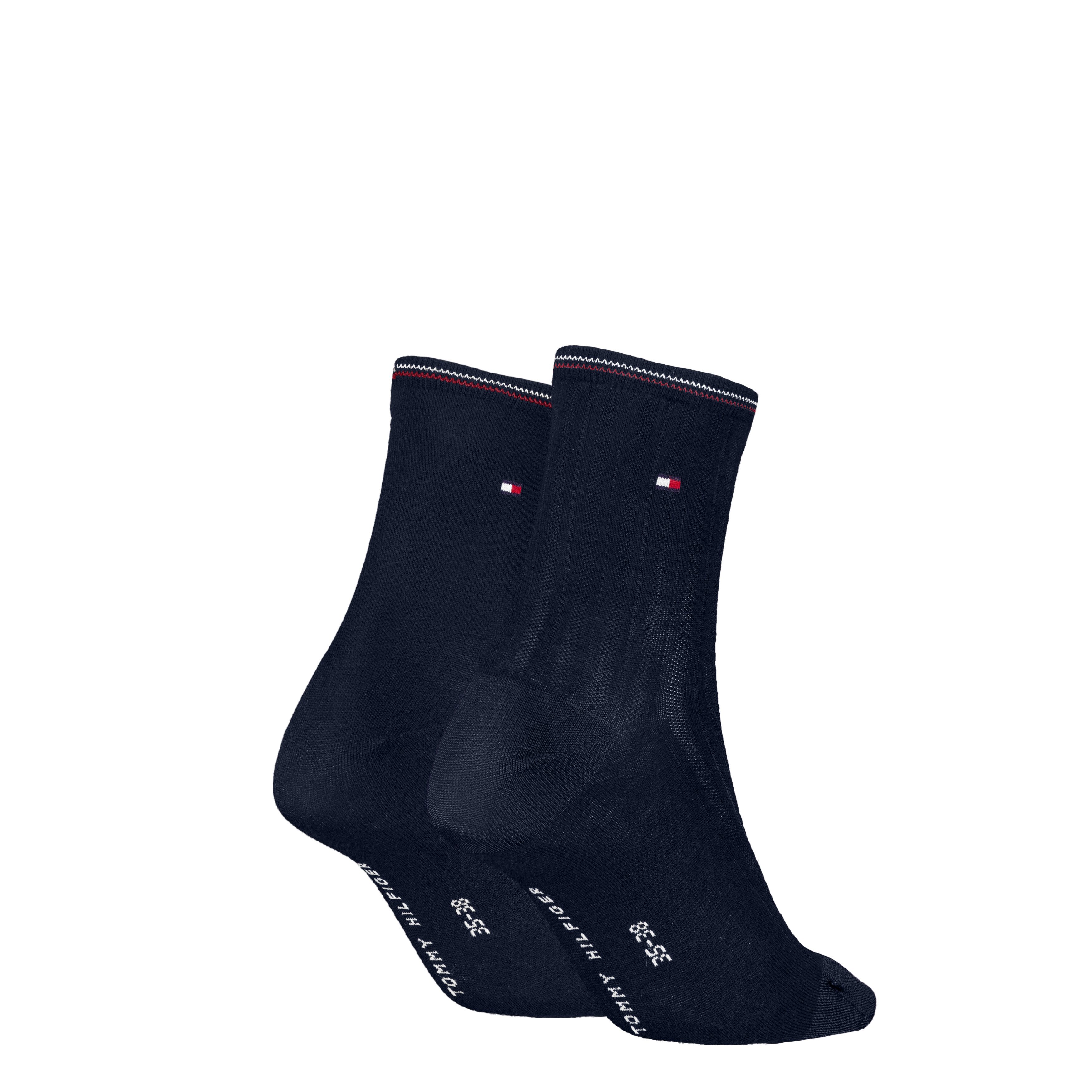 Tommy Hilfiger Kurzsocken TH WOMEN SHORT SOCK 2P SHINE (2 Paar) mit feinem Rippendetail – Bild 2 von 3