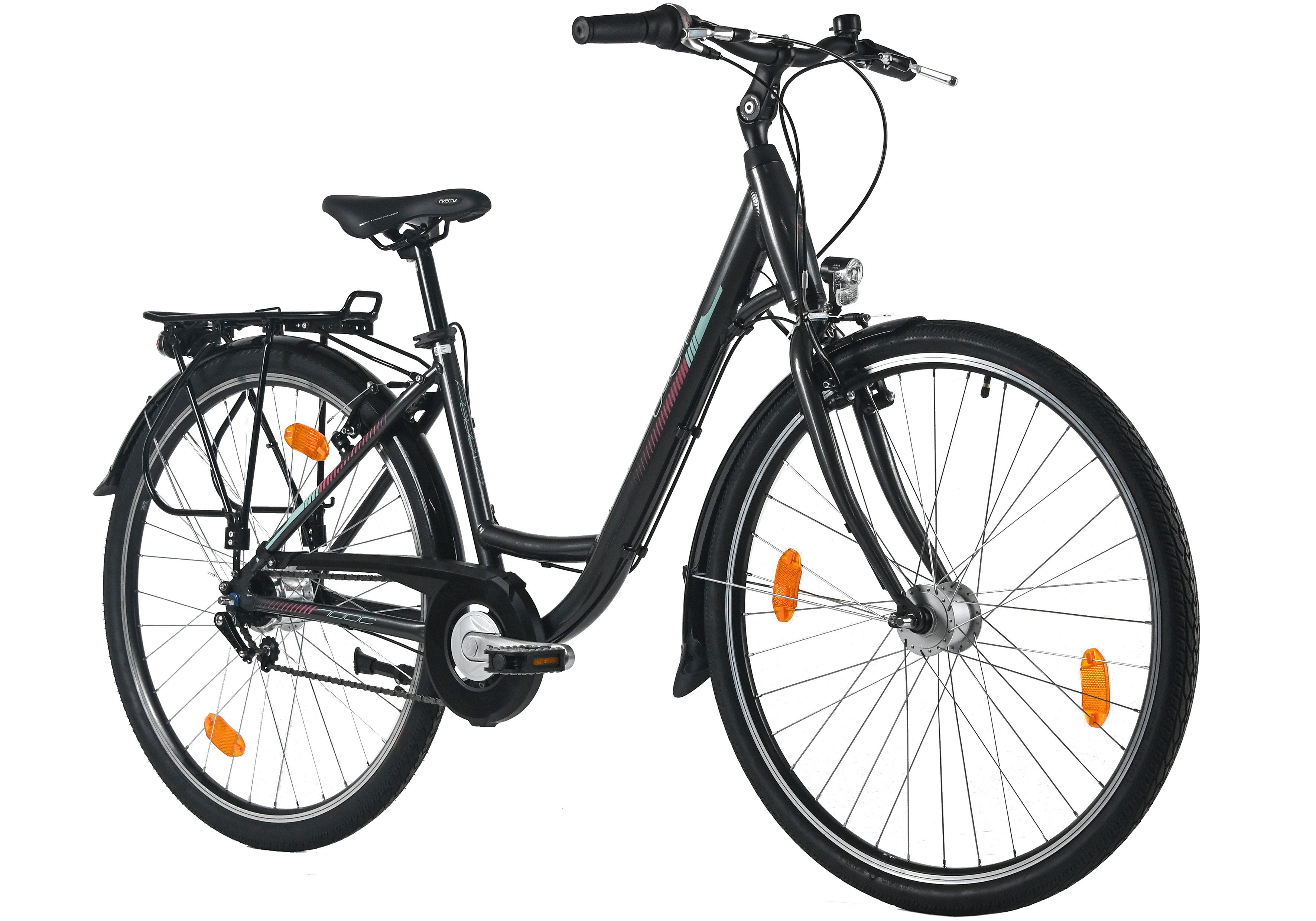 Dacapo Cityrad DaCapo Damenrad 28'' Padova Schwarz 7 Gänge RH 48 cm, 7 Gang, Nabenschaltung