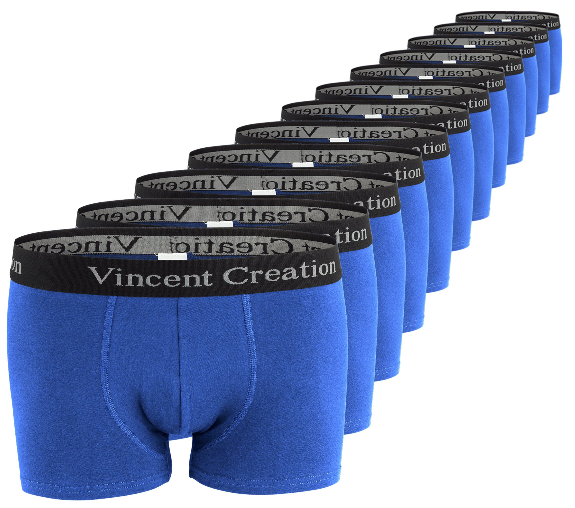 [Das heutige Highlight] Vincent Creation® angenehm (12-St) Baumwollmix Boxershorts Blau Nebulas stretchiger