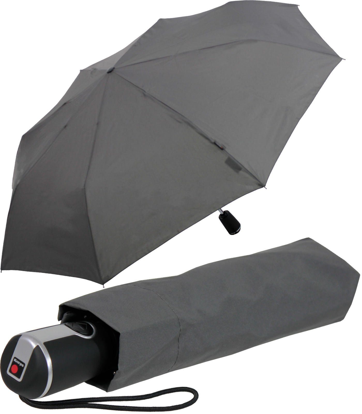 Knirps® Taschenregenschirm Large Duomatic mit Auf-Zu-Automatik, der große, stabile Begleiter dunkelgrau